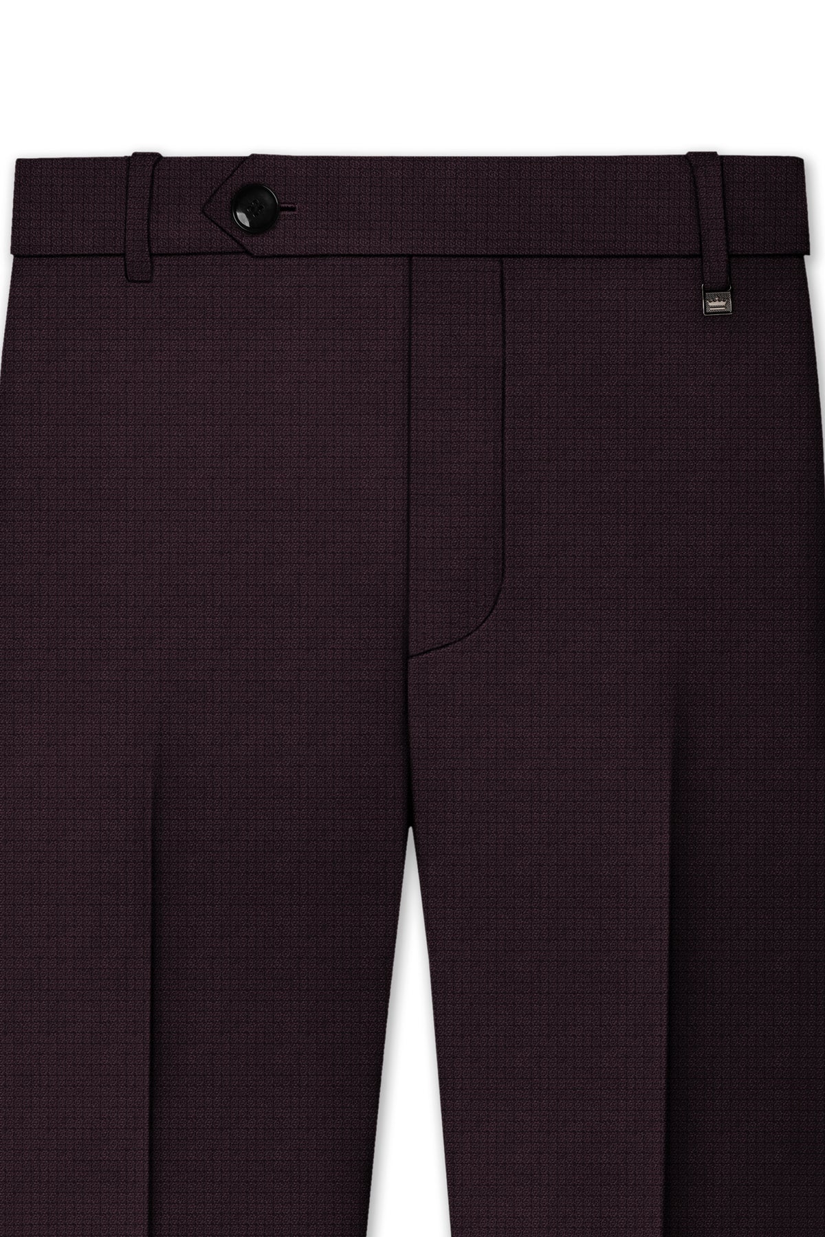 Velaris-Thunder Purple Diamond Textured Wool Rich Slight Stretch Single Breasted Suit