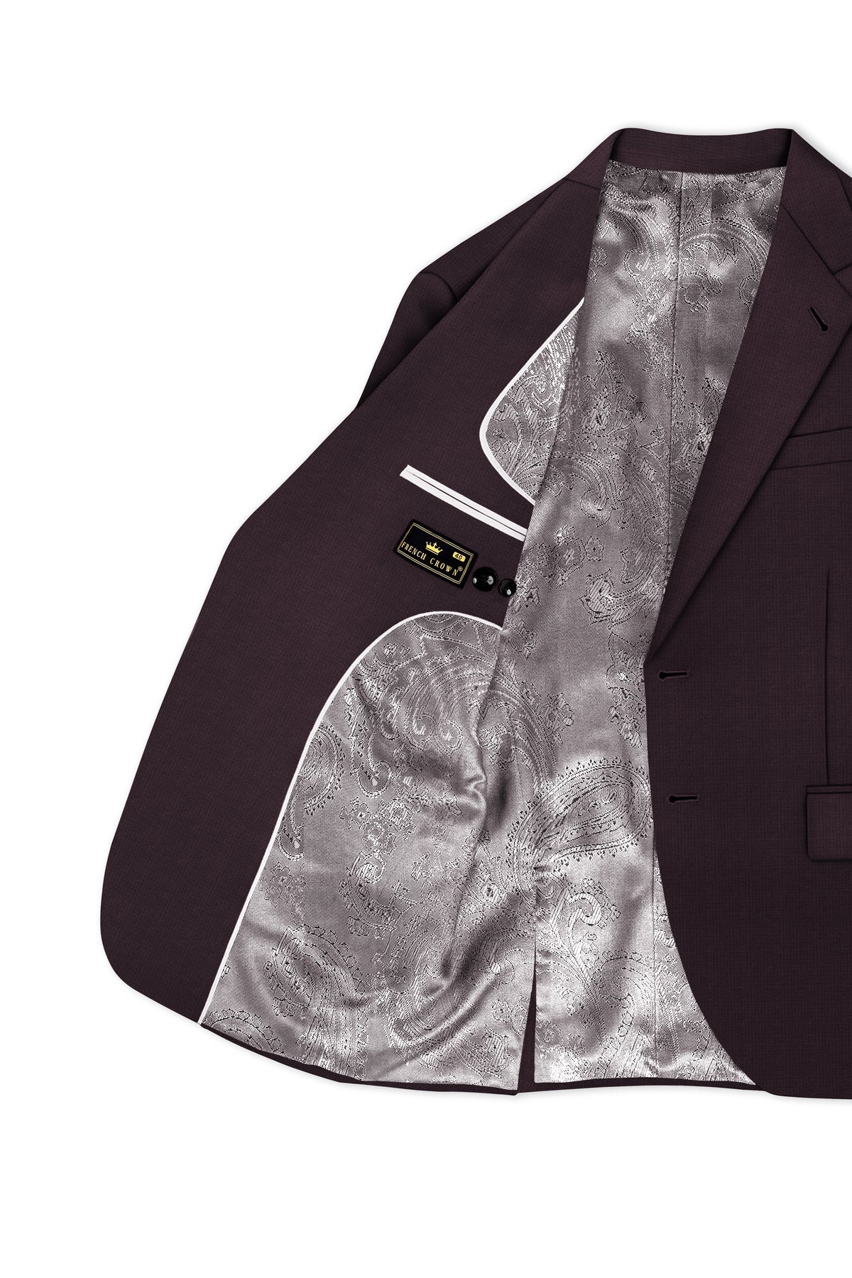 Velaris-Thunder Purple Diamond Textured Wool Rich Slight Stretch Single Breasted Suit