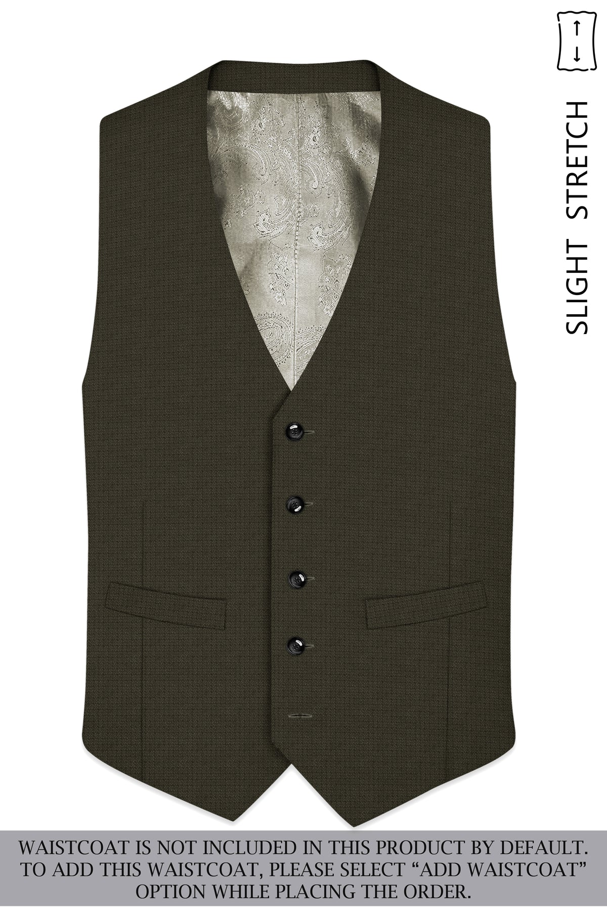 Prestige-Zeus Green Diamond Textured Wool Rich Slight Stretch Single Breasted Suit