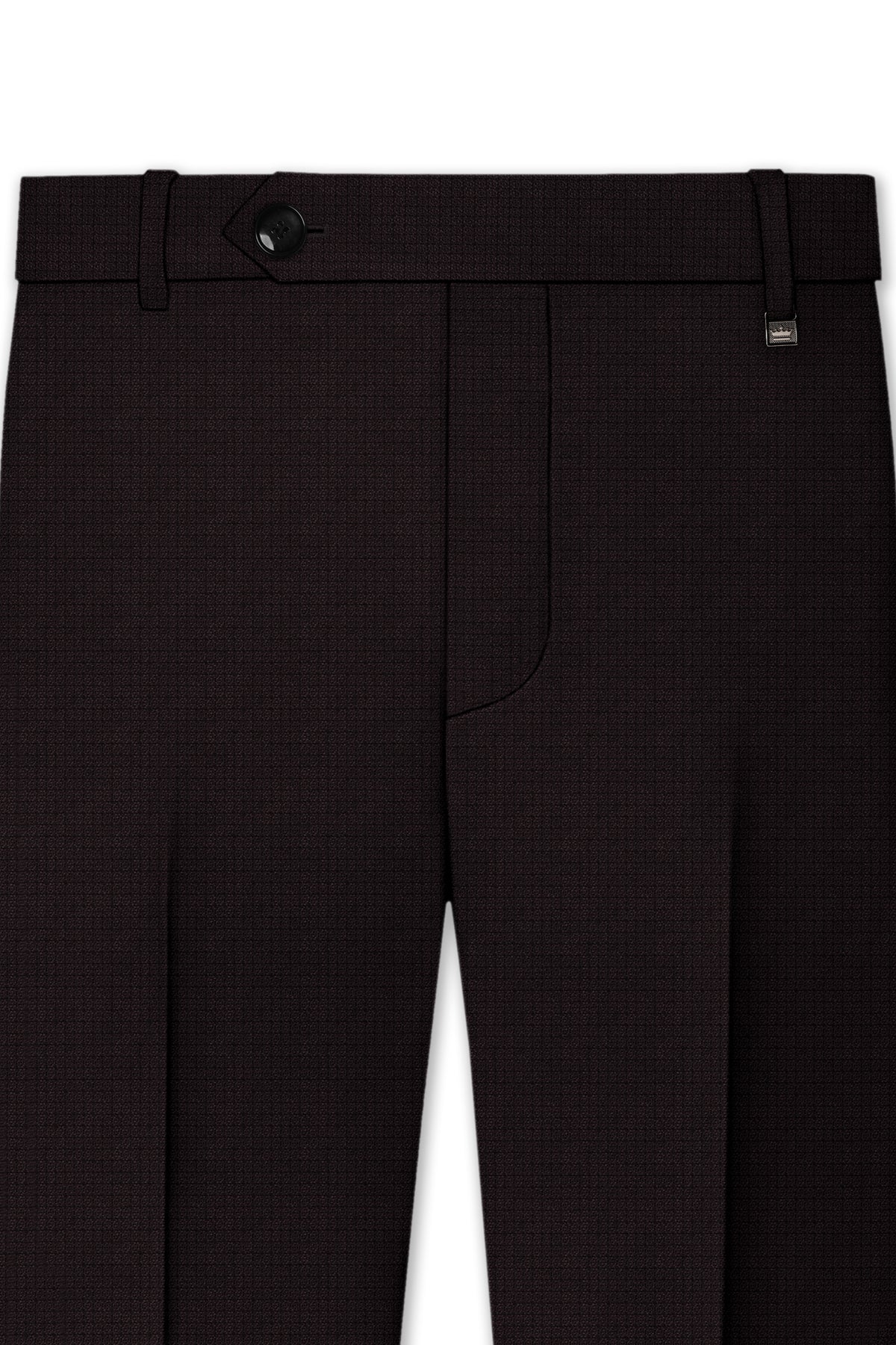 Regency-Cocoa Brown Diamond Textured Wool Rich Slight Stretch Double Breasted Suit