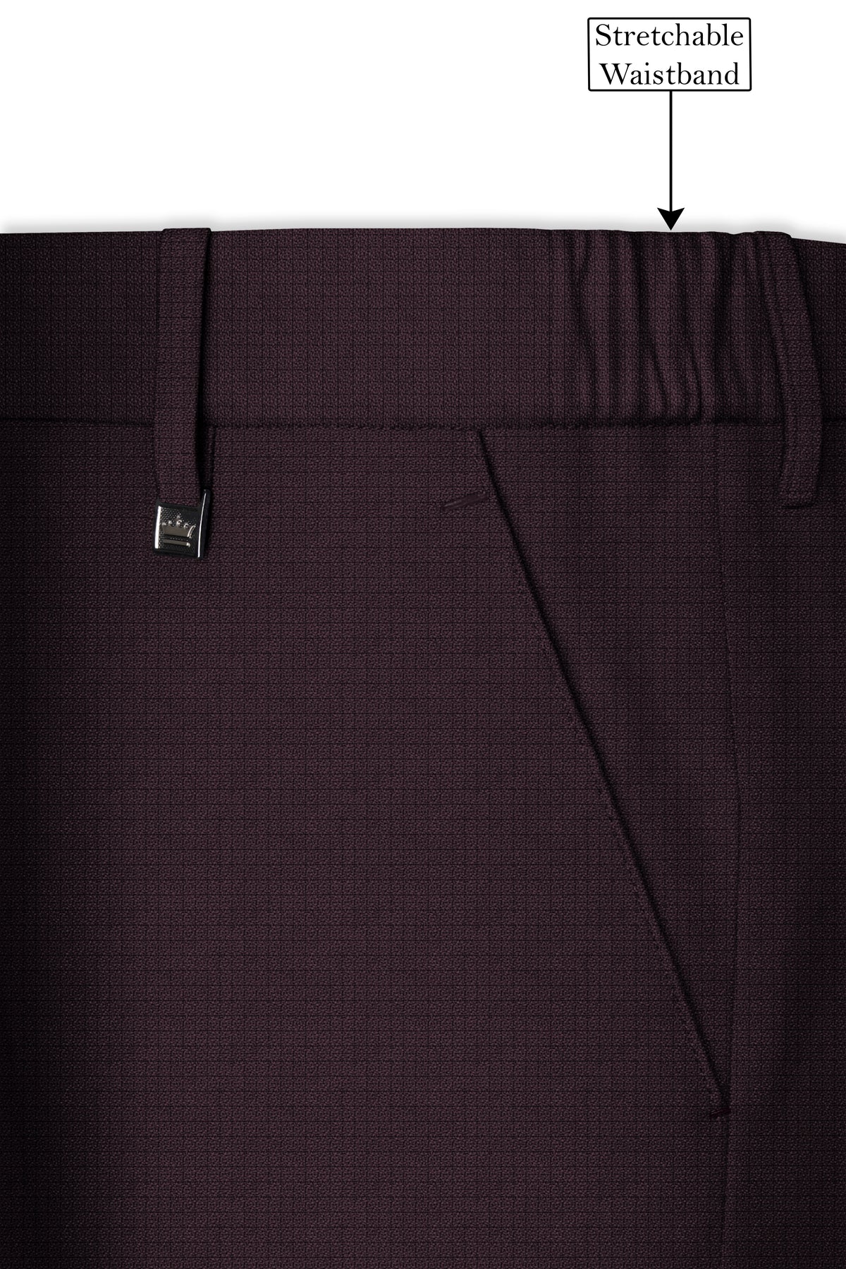 Velaris-Thunder Purple Diamond Textured Wool Rich Slight Stretch Double Breasted Suit