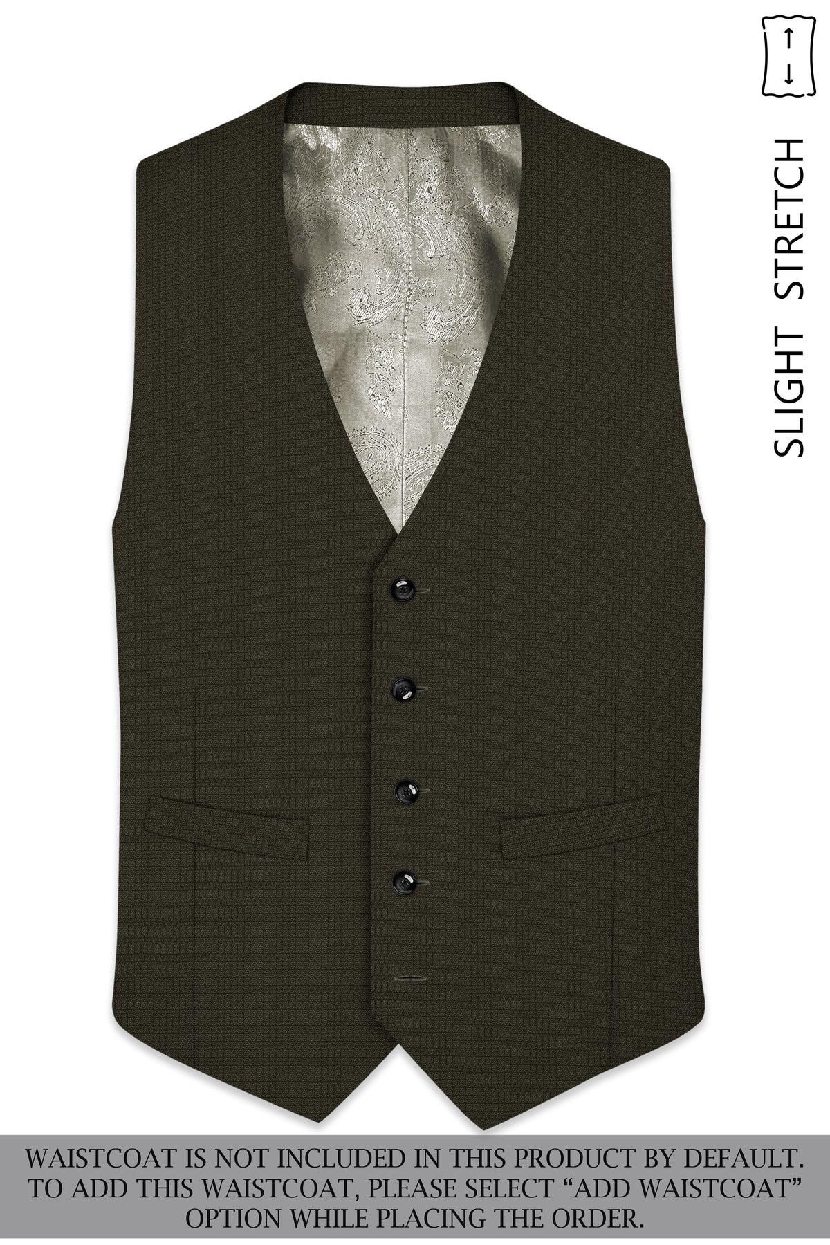 Prestige-Zeus Green Diamond Textured Wool Rich Slight Stretch Double Breasted Suit