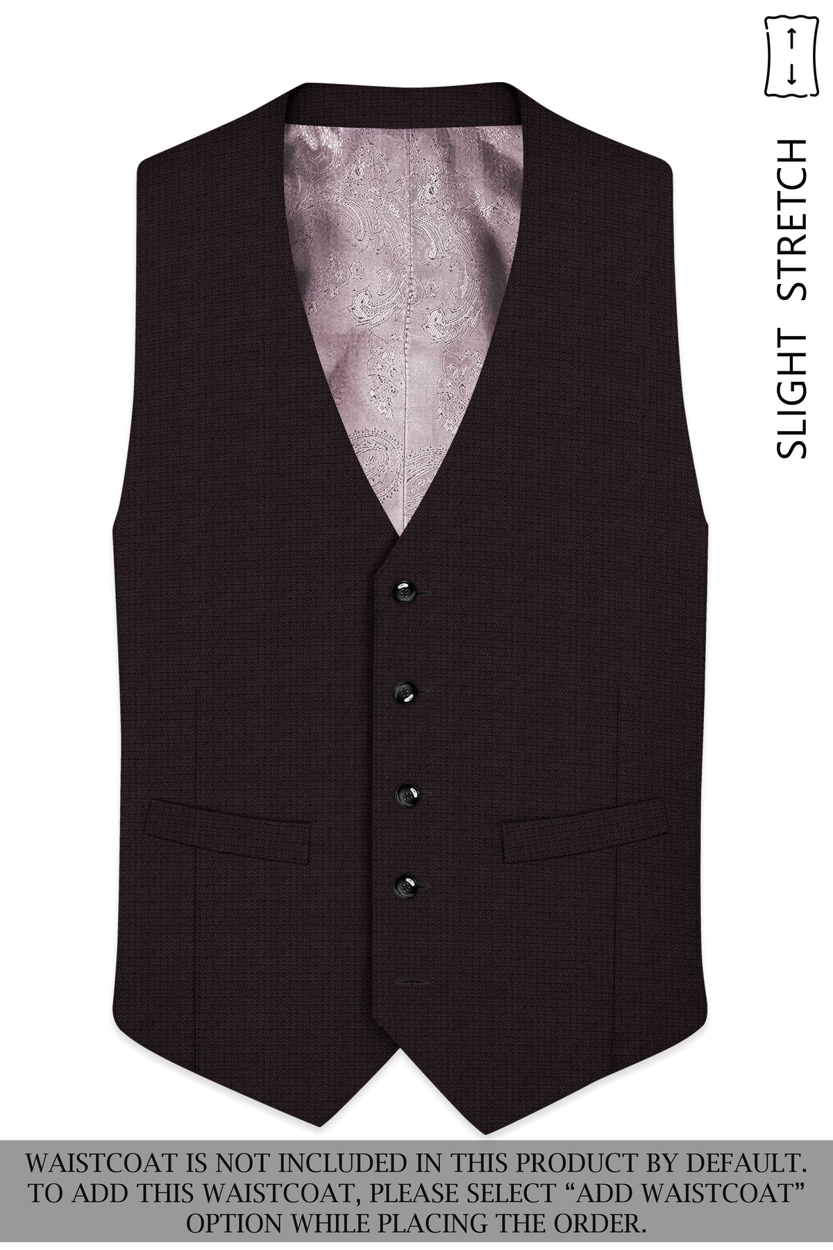 Regency-Cocoa Brown Diamond Textured Wool Rich Slight Stretch Tuxedo Suit