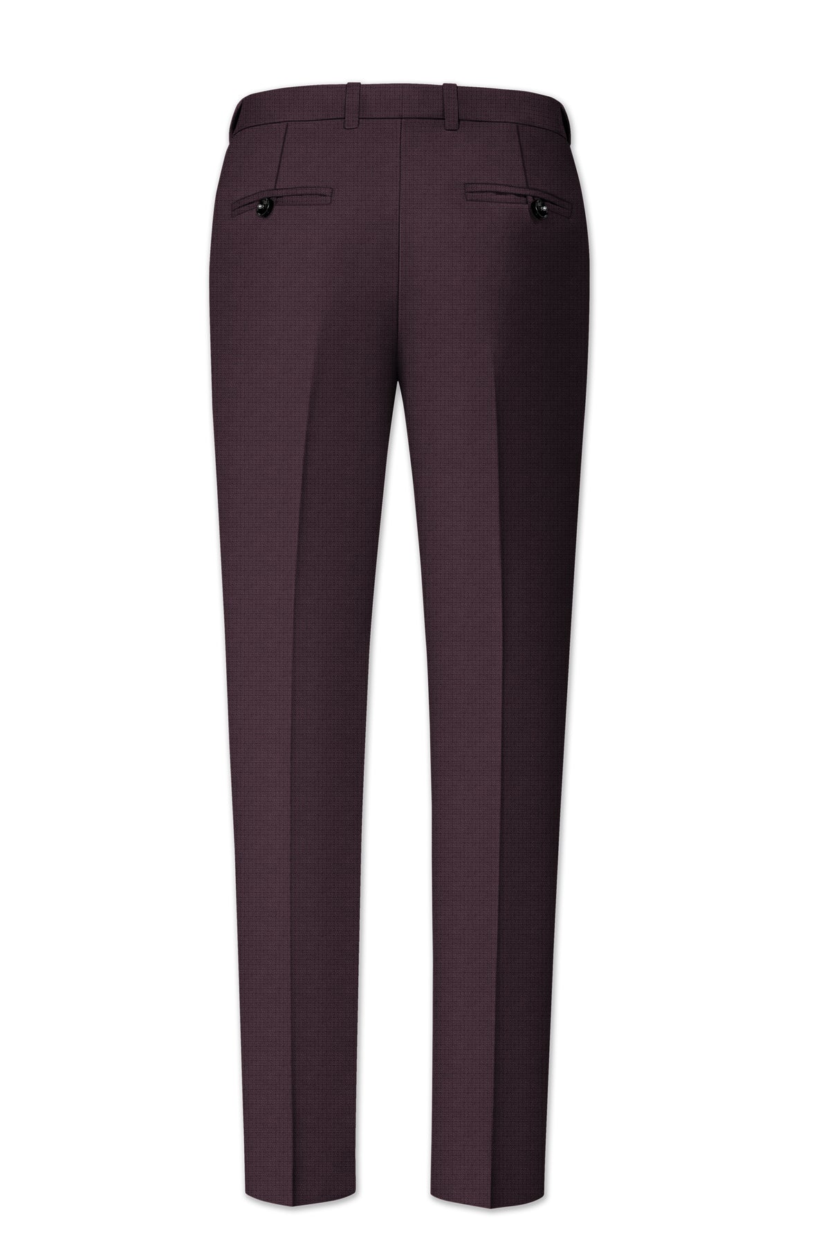 Velaris-Thunder Purple Diamond Textured Wool Rich Slight Stretch Cross Placket Bandhgala Suit