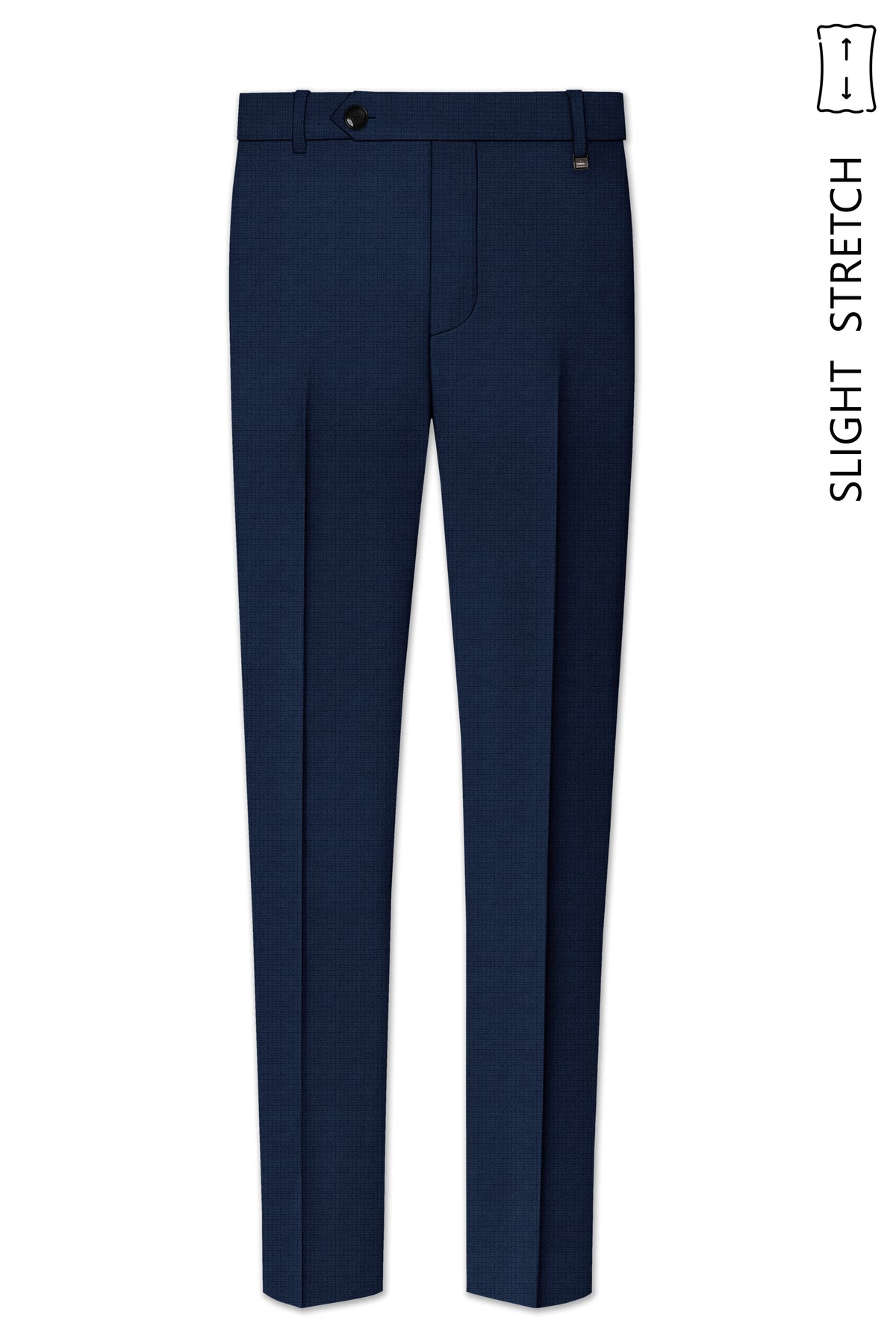 Regent-Ebony Blue Diamond Textured Wool Rich Slight Stretch Tuxedo Suit