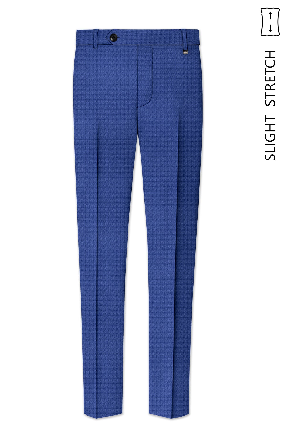 Aurelio-Chambray Blue Diamond Textured Wool Rich Slight Stretch Peak Lapel Tuxedo Suit