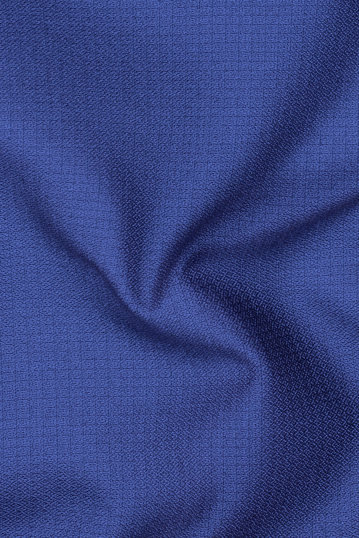 Aurelio-Chambray Blue Diamond Textured Wool Rich Slight Stretch Peak Lapel Tuxedo Suit