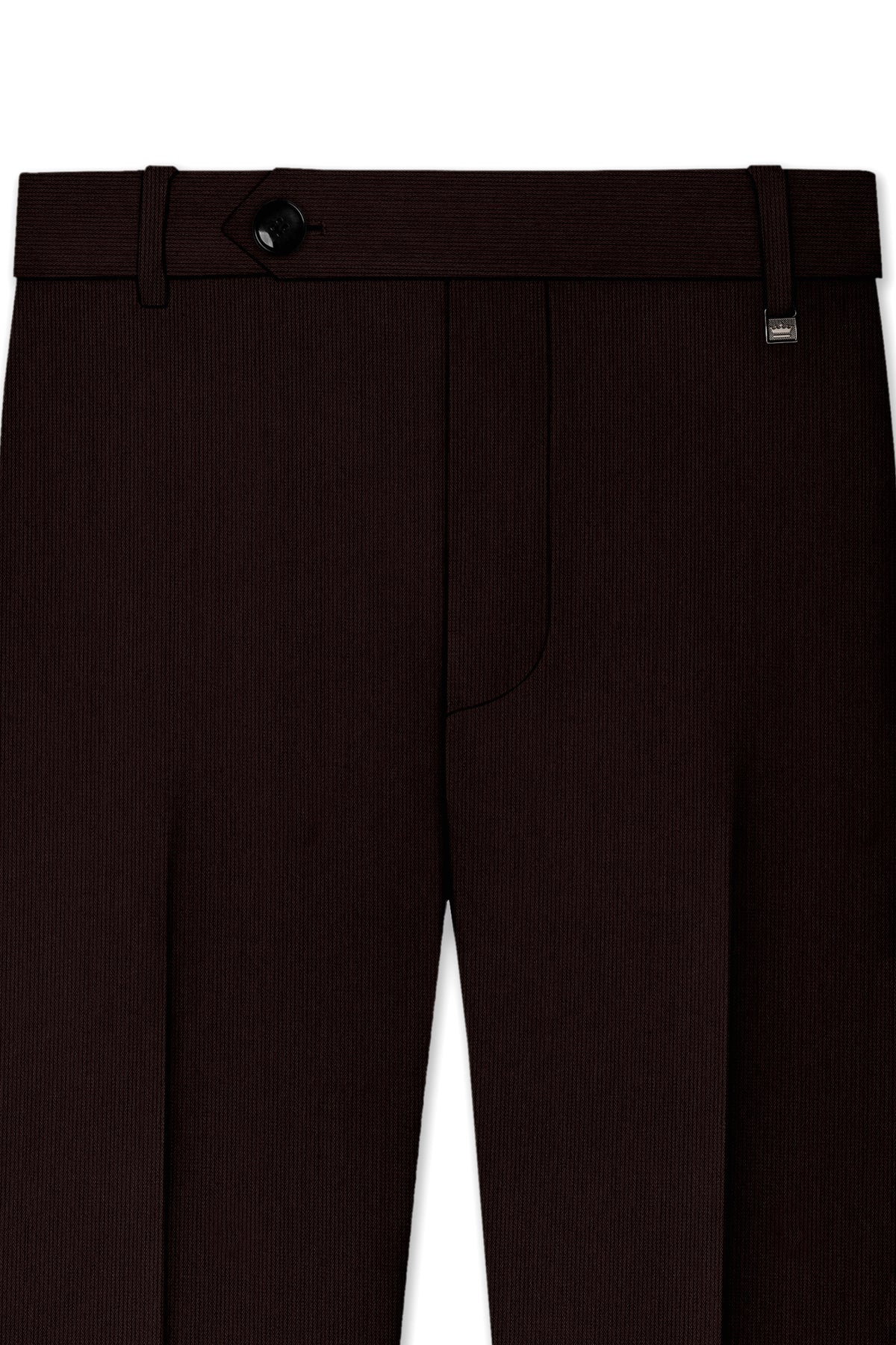 Terrano-Creole Brown Diamond Textured Wool Rich Slight Stretch Single Breasted Suit