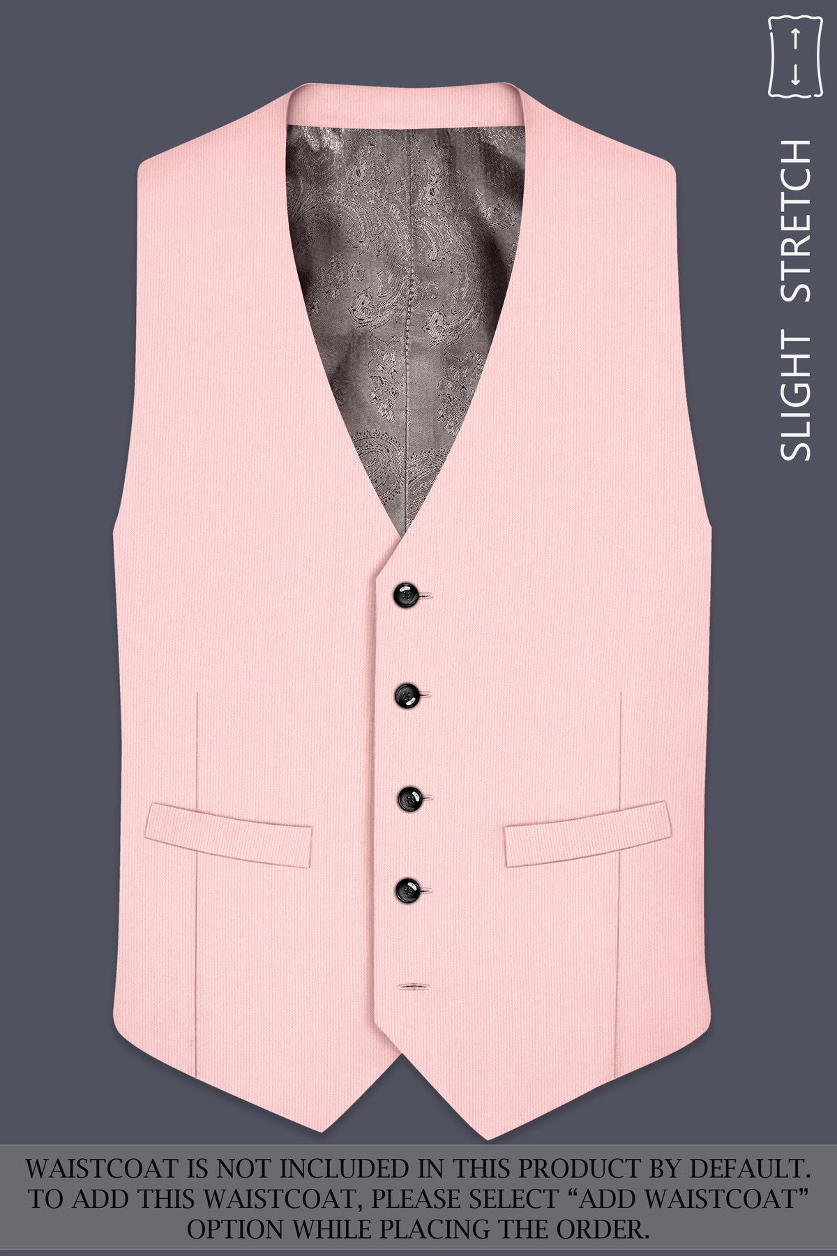 Elara-Cosmos Pink Diamond Textured Wool Rich Slight Stretch Single Breasted Suit