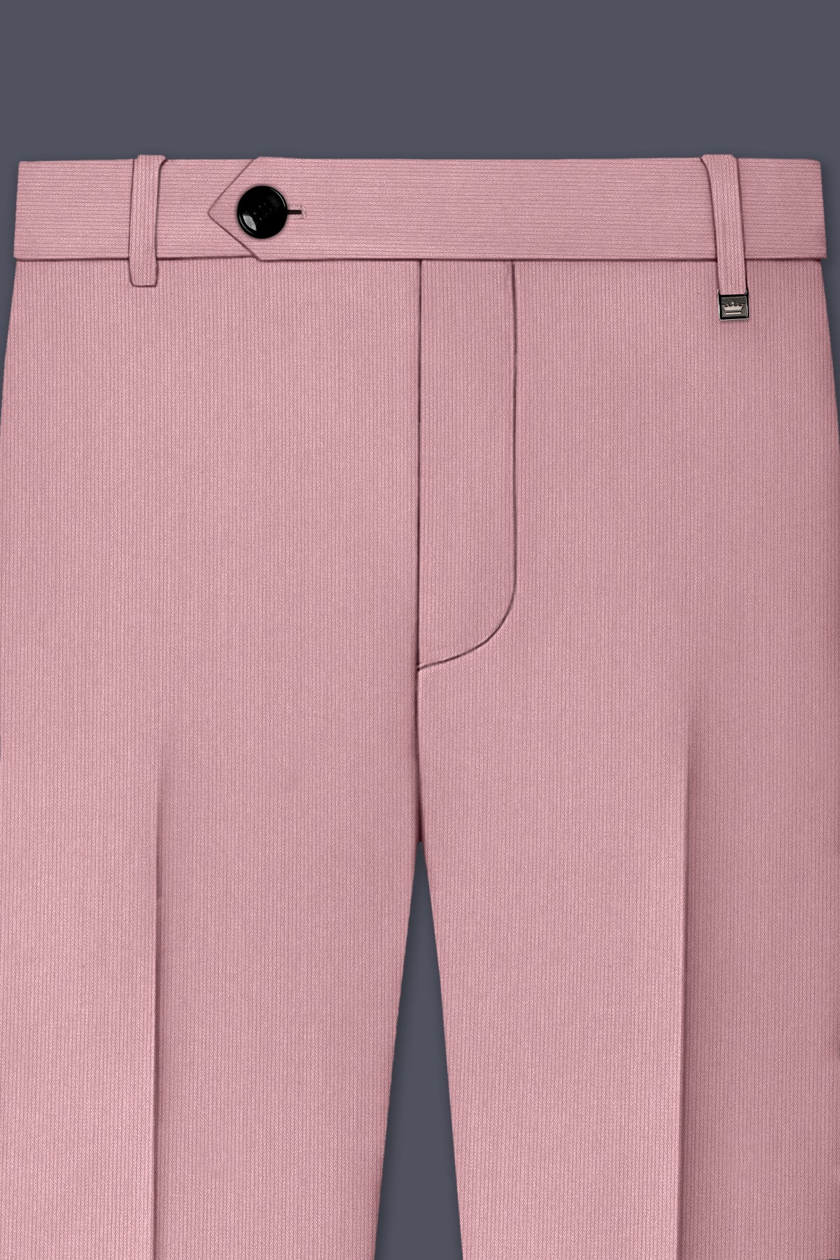 Isadora-Careys Pink Diamond Textured Wool Rich Slight Stretch Single Breasted Suit