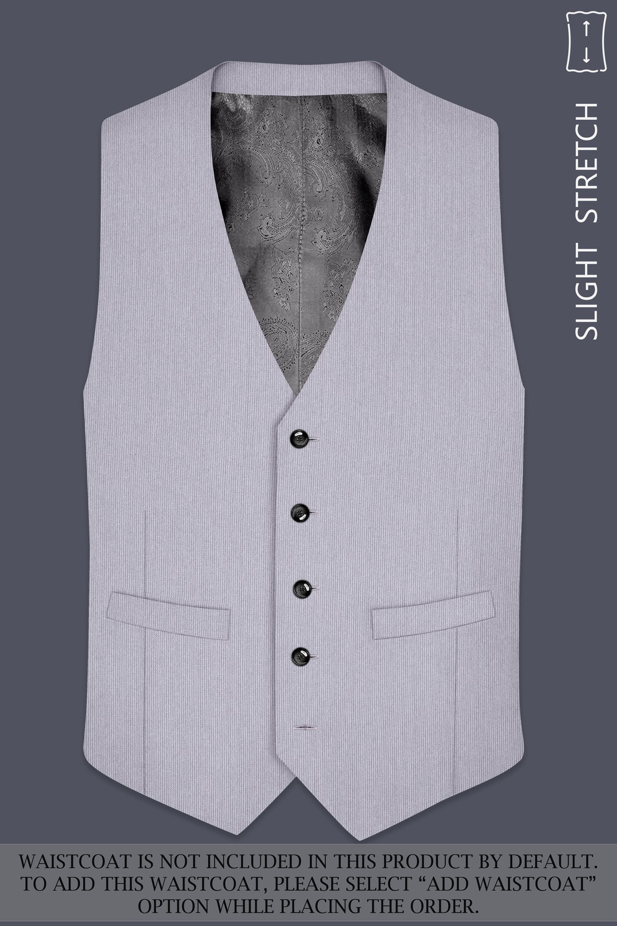 Virelli-Suva Gray Diamond Textured Wool Rich Slight Stretch Single Breasted Suit