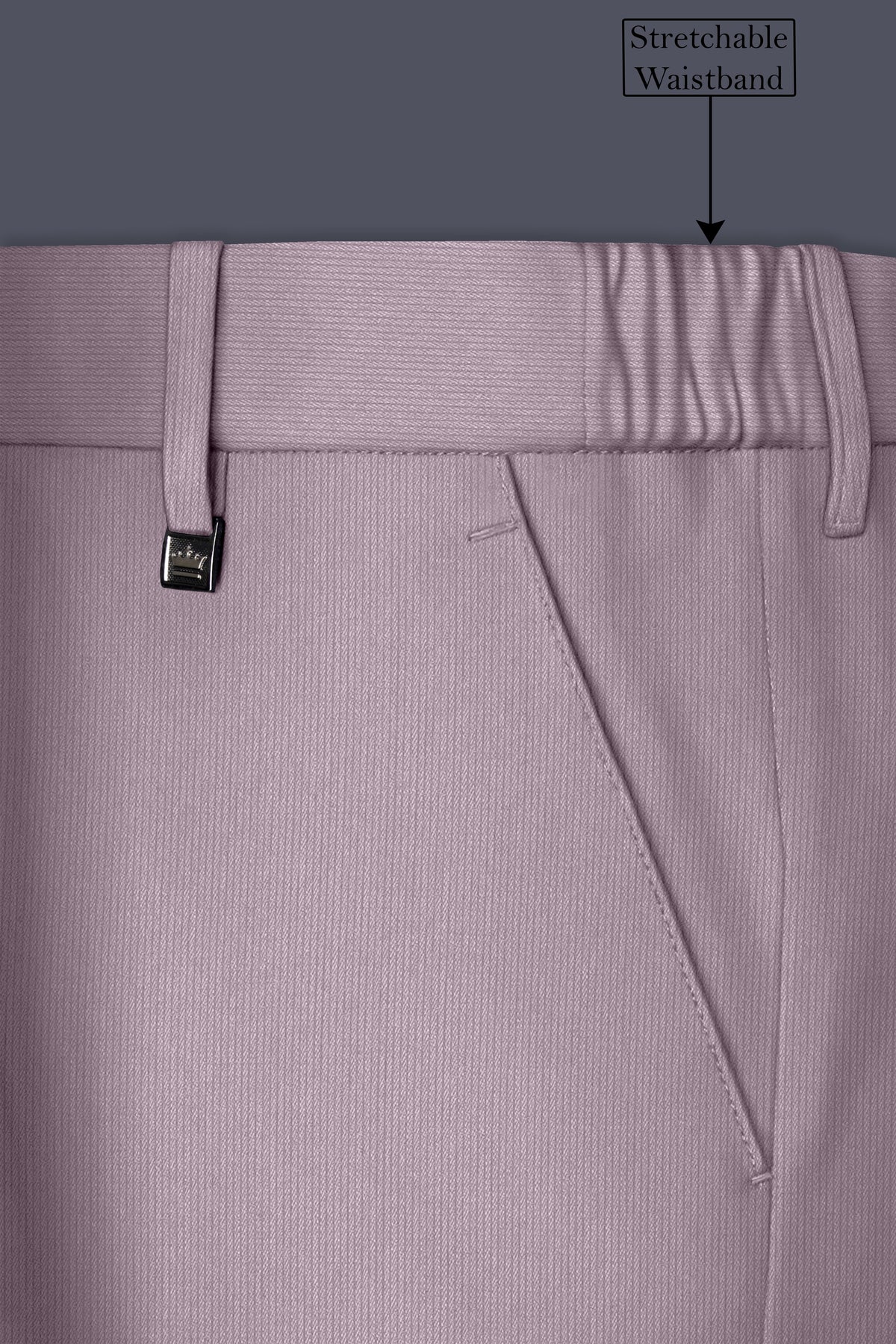 Celeste-Martini Pink Diamond Textured Wool Rich Slight Stretch Double Breasted Suit