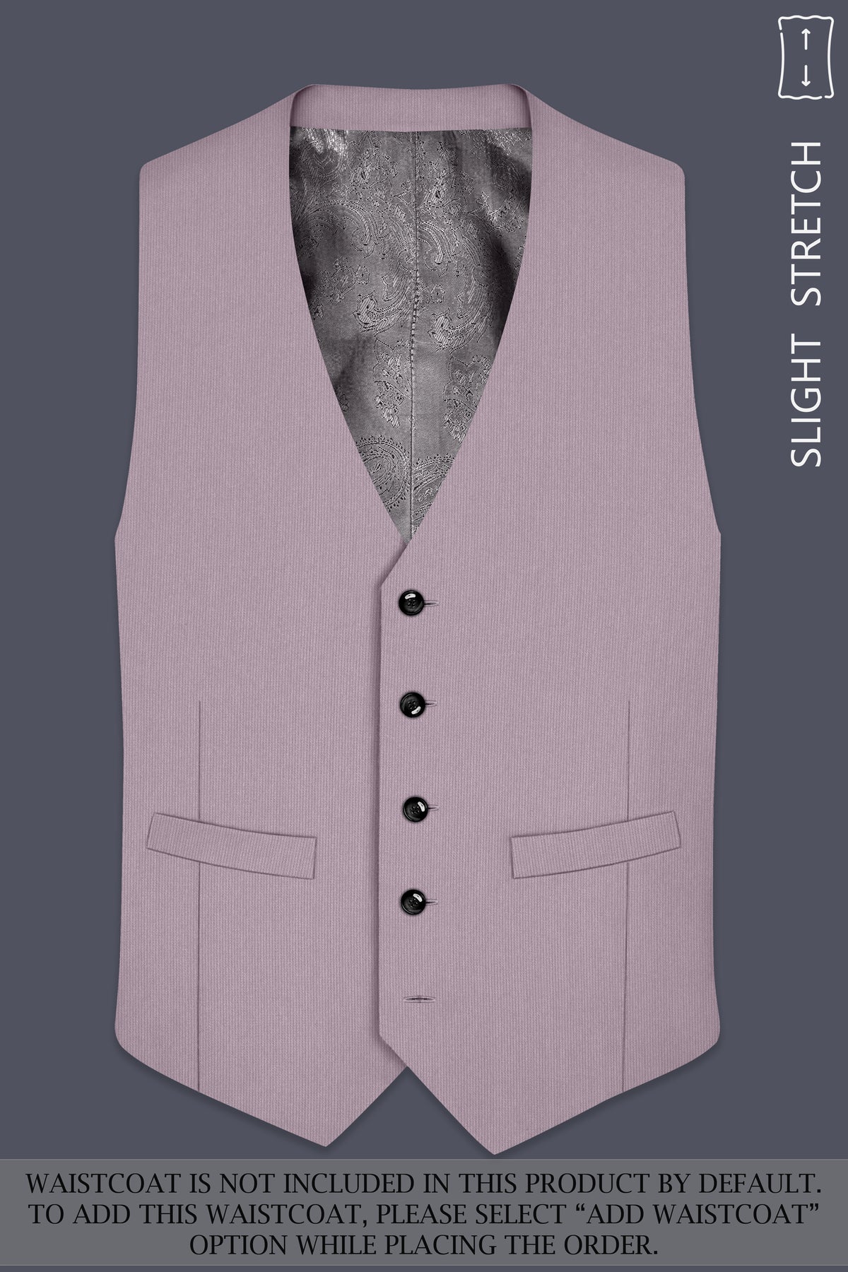 Celeste-Martini Pink Diamond Textured Wool Rich Slight Stretch Double Breasted Suit