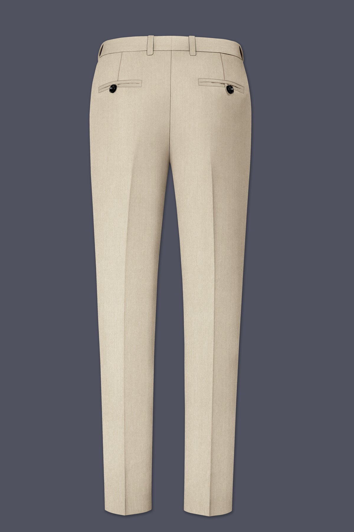 Ivoria-Vanilla Cream Diamond Textured Wool Rich Slight Stretch Double Breasted Suit