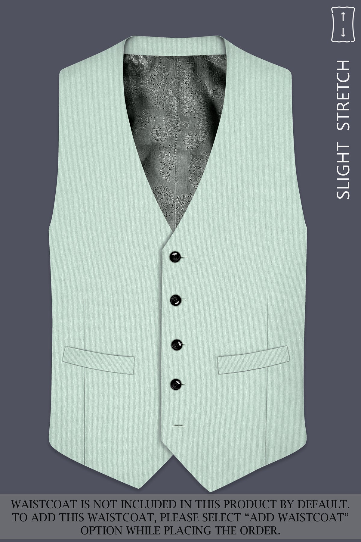 Viridis-Pumice Green Diamond Textured Wool Rich Slight Stretch Double Breasted Suit