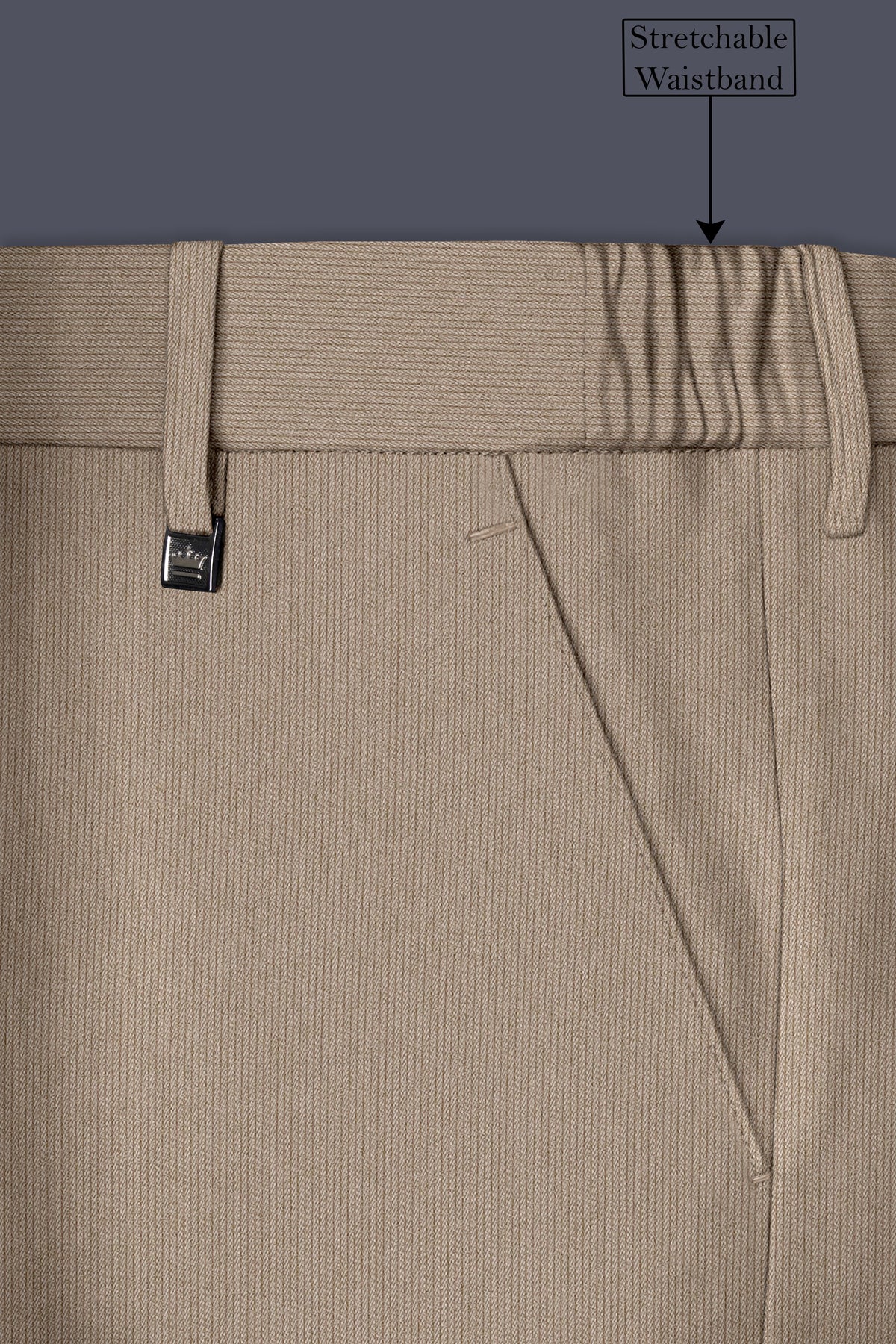Terran-Sandrift Brown Diamond Textured Wool Rich Slight Stretch Double Breasted Suit