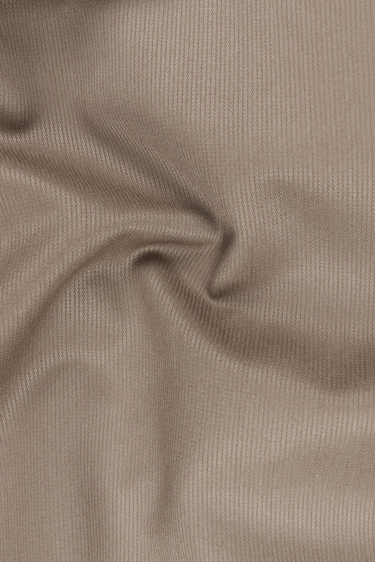 Terran-Sandrift Brown Diamond Textured Wool Rich Slight Stretch Double Breasted Suit