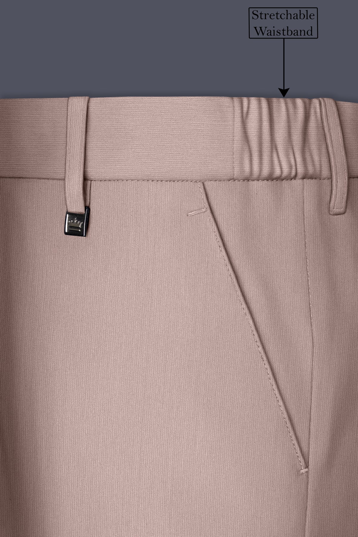 Amelio-Nomad Peach Diamond Textured Wool Rich Slight Stretch Double Breasted Suit