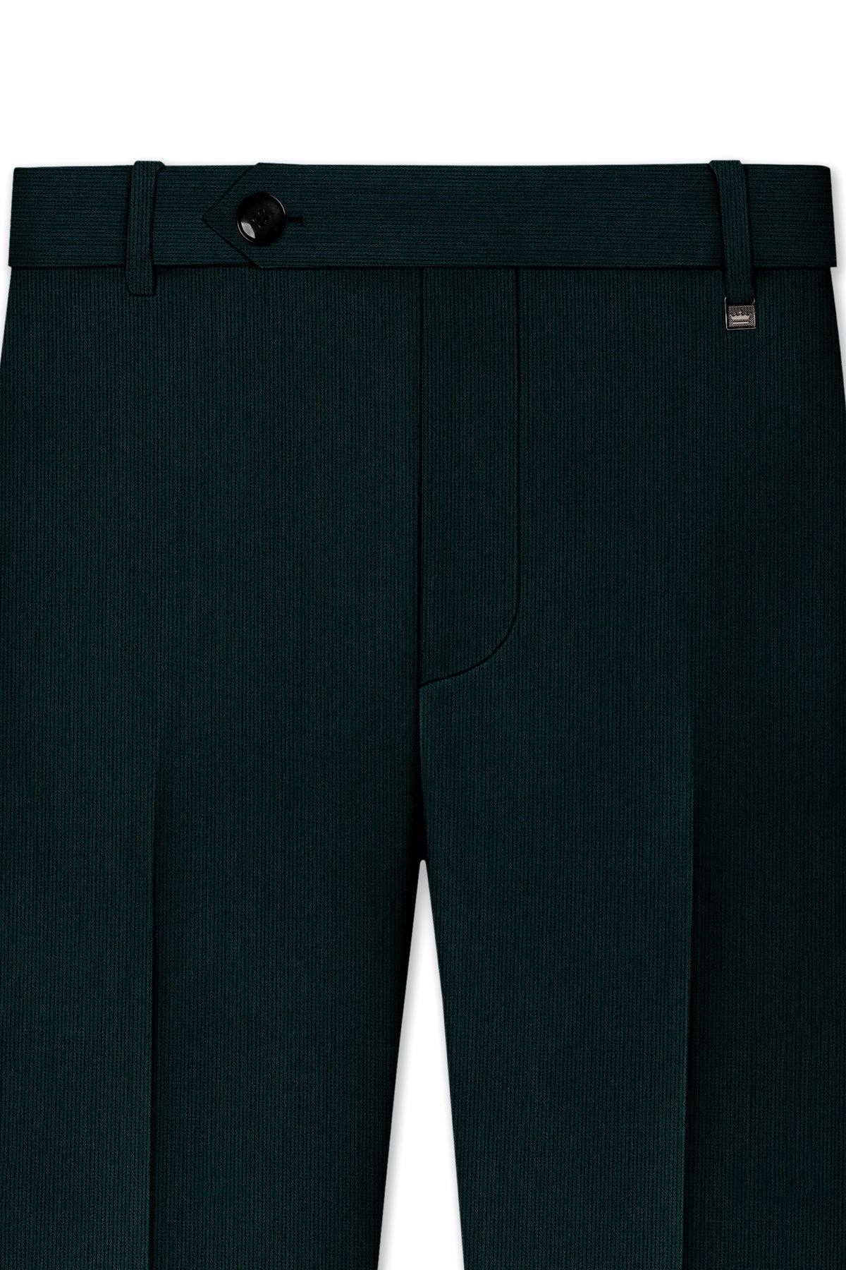 Viridian-Burnham Green Diamond Textured Wool Rich Slight Stretch Double Breasted Suit