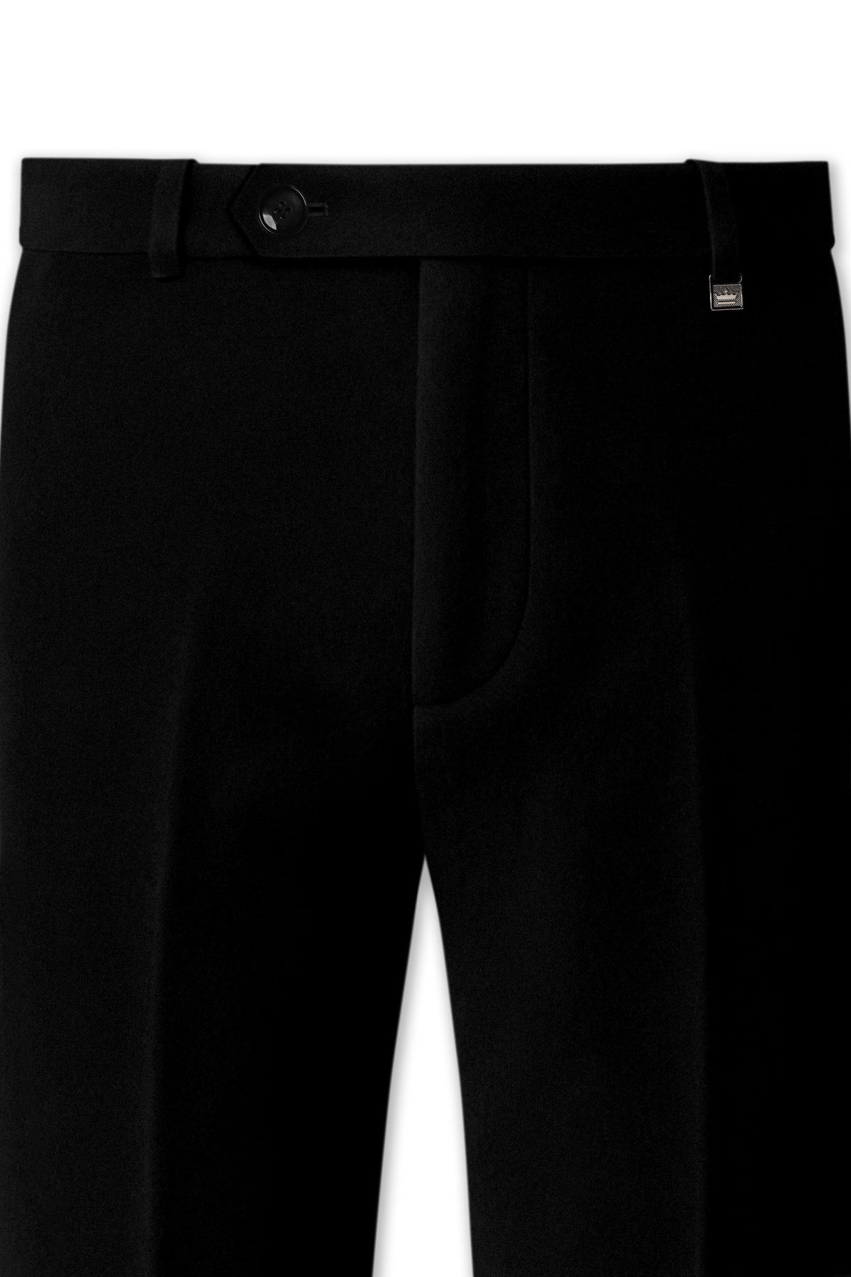 Aurelius-Jade Black Velvet Peak Lapel Tuxedo Suit
