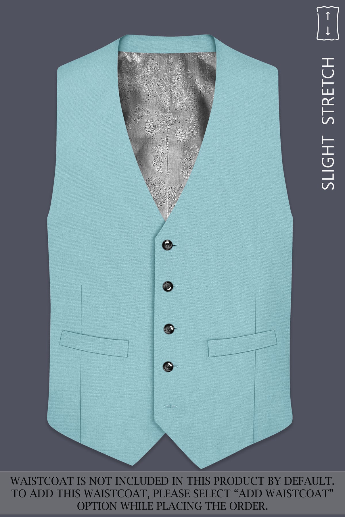 Eclipse-Hosta Blue Diamond Textured Wool Rich Slight Stretch Single Breasted Suit