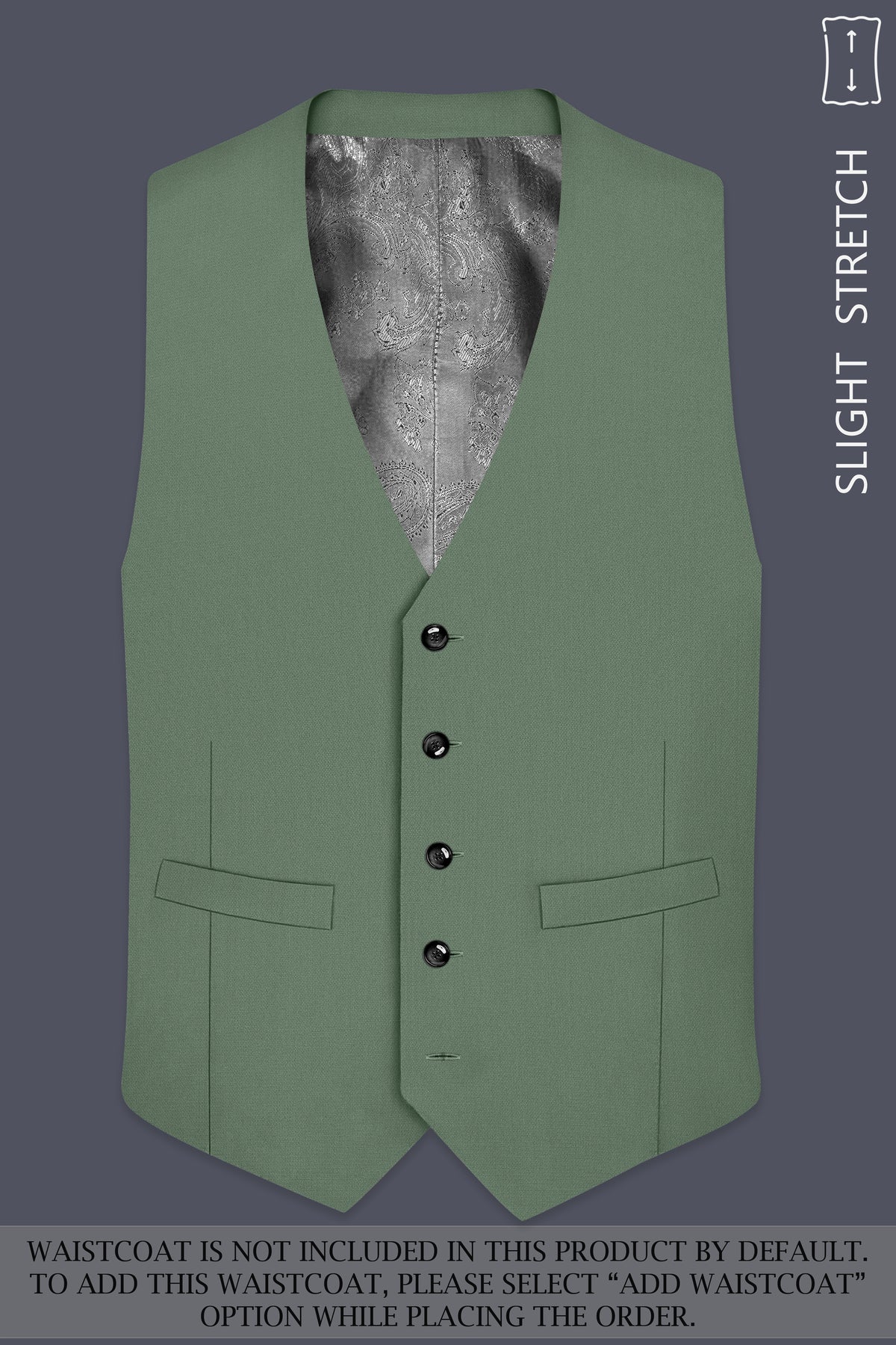 Avon-Glade Green Diamond Textured Wool Rich Slight Stretch Single Breasted Suit