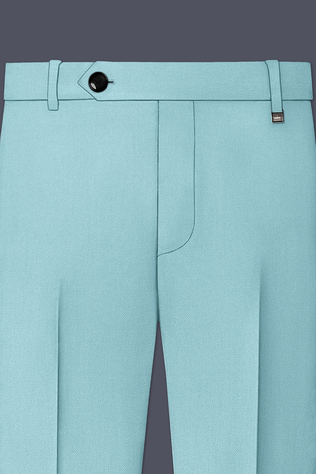 Eclipse-Hosta Blue Diamond Textured Wool Rich Slight Stretch Double Breasted Suit
