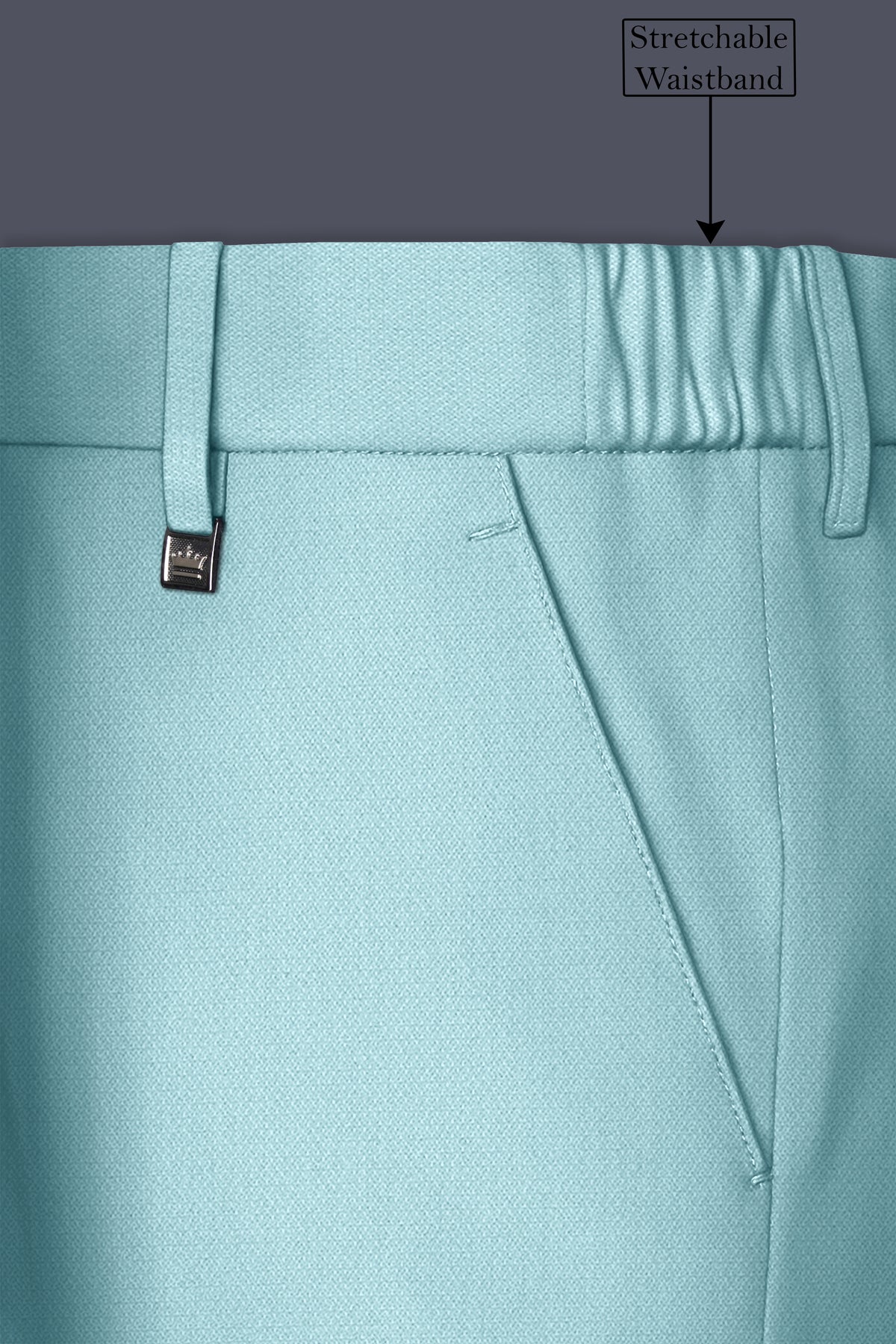 Eclipse-Hosta Blue Diamond Textured Wool Rich Slight Stretch Double Breasted Suit