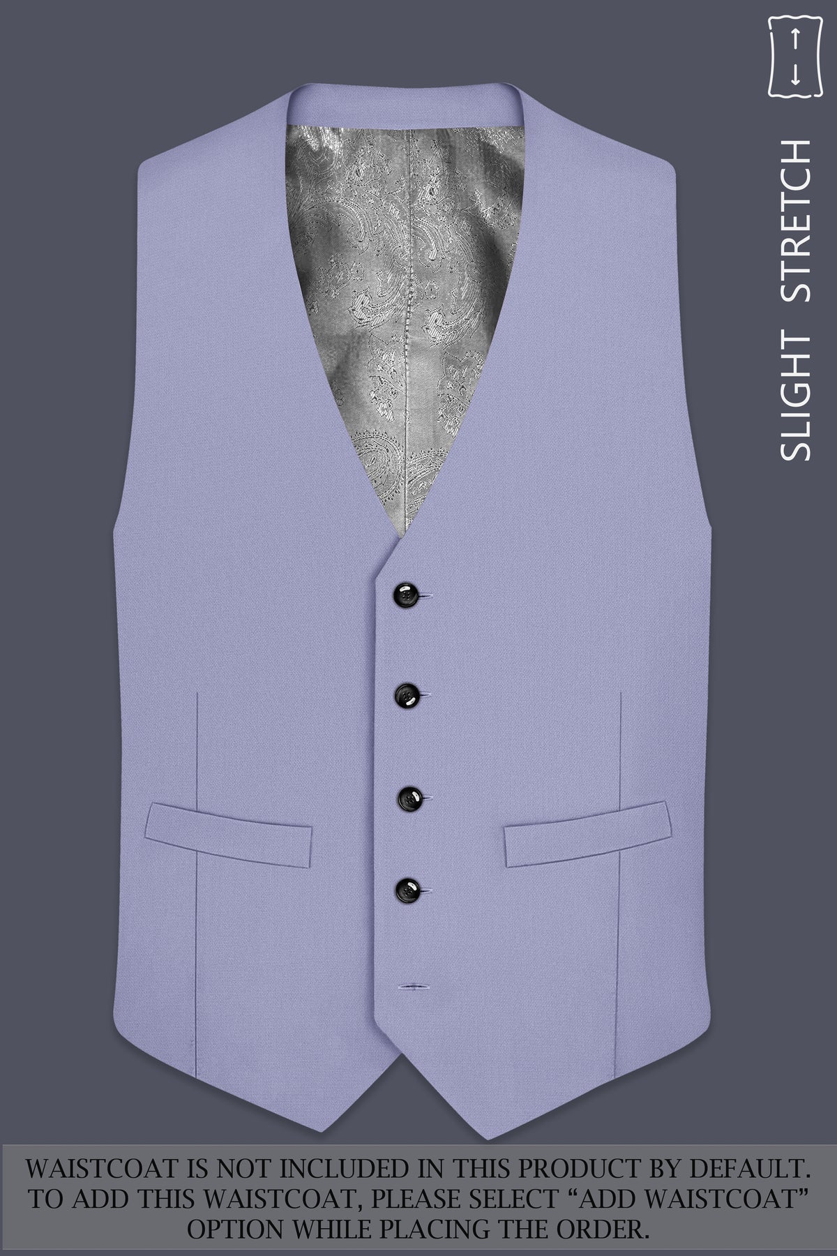 Royale-Chatelle Purple Diamond Textured Wool Rich Slight Stretch Double Breasted Suit