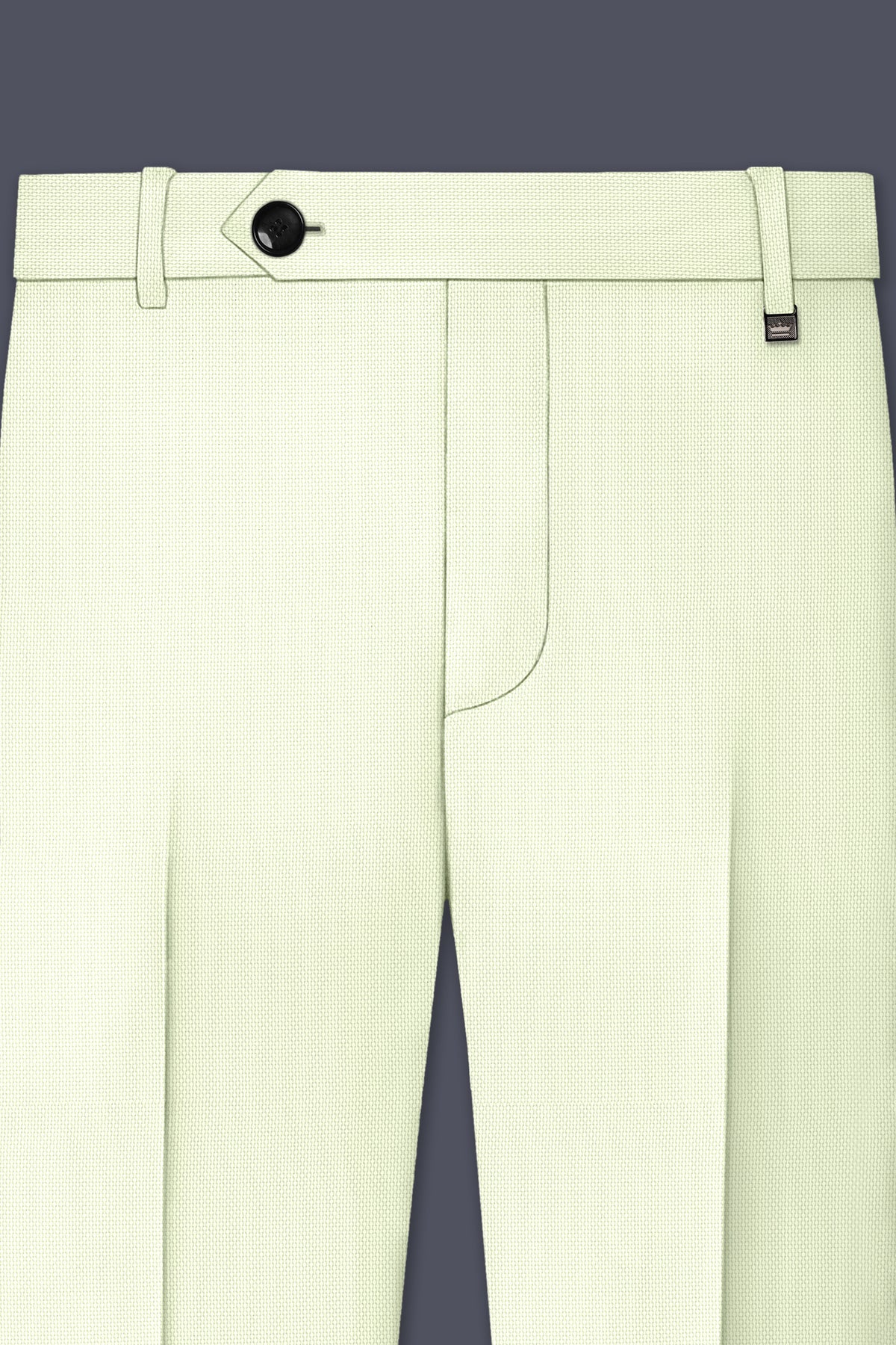 Verdant-Bud Green Diamond Textured Wool Rich Slight Stretch Single Breasted Suit