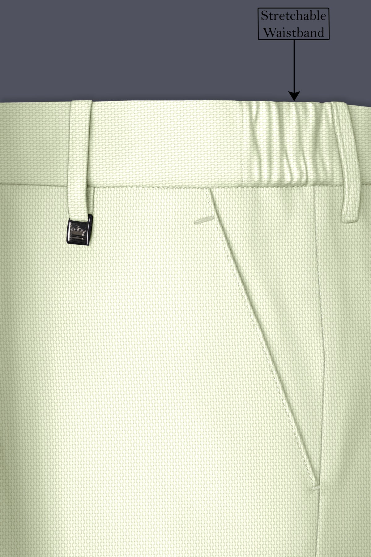 Verdant-Bud Green Diamond Textured Wool Rich Slight Stretch Single Breasted Suit