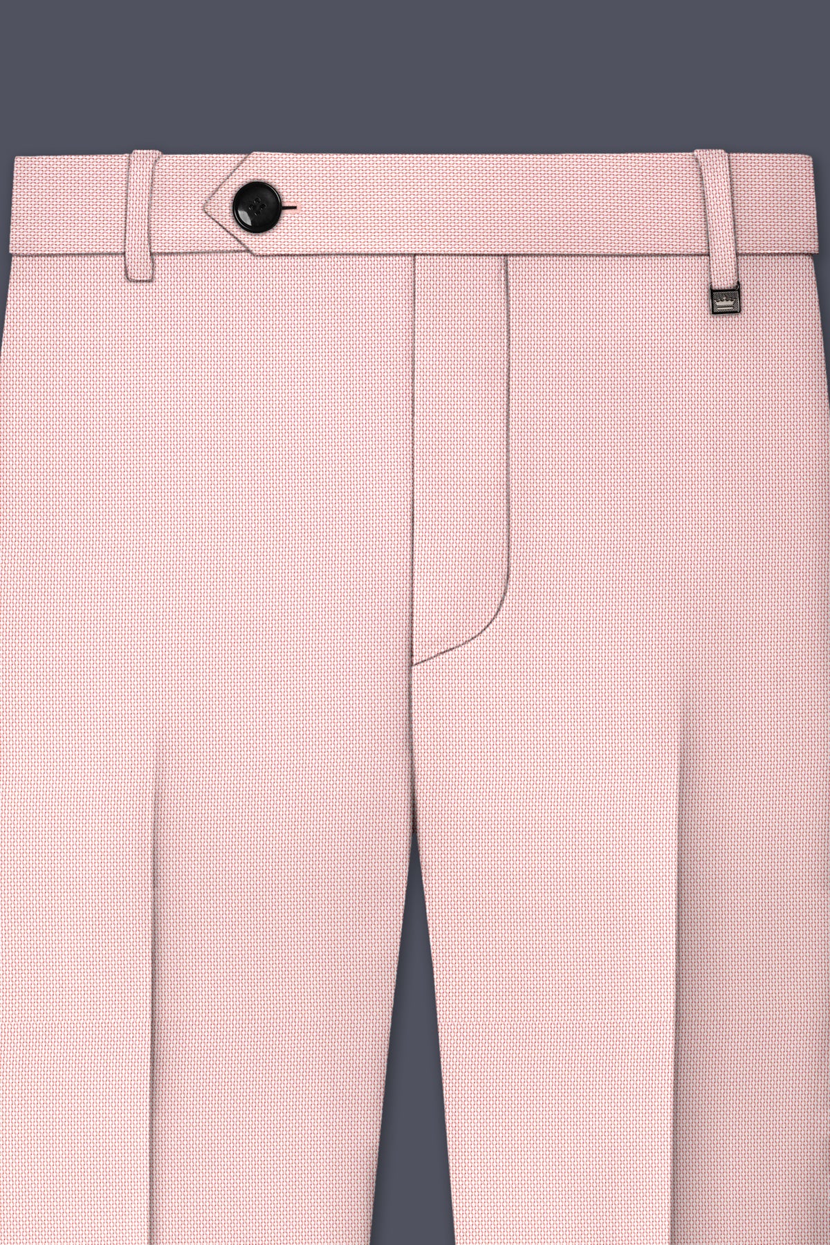 Blush-Cosmos Pink Diamond Textured Wool Rich Slight Stretch Single Breasted Suit