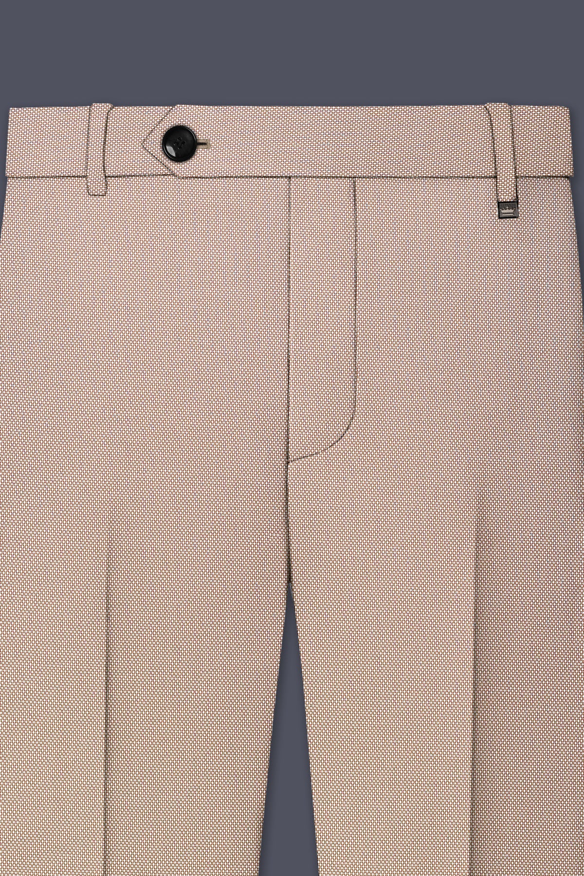Terrano-Rodeo Brown Diamond Textured Wool Rich Slight Stretch Single Breasted Suit