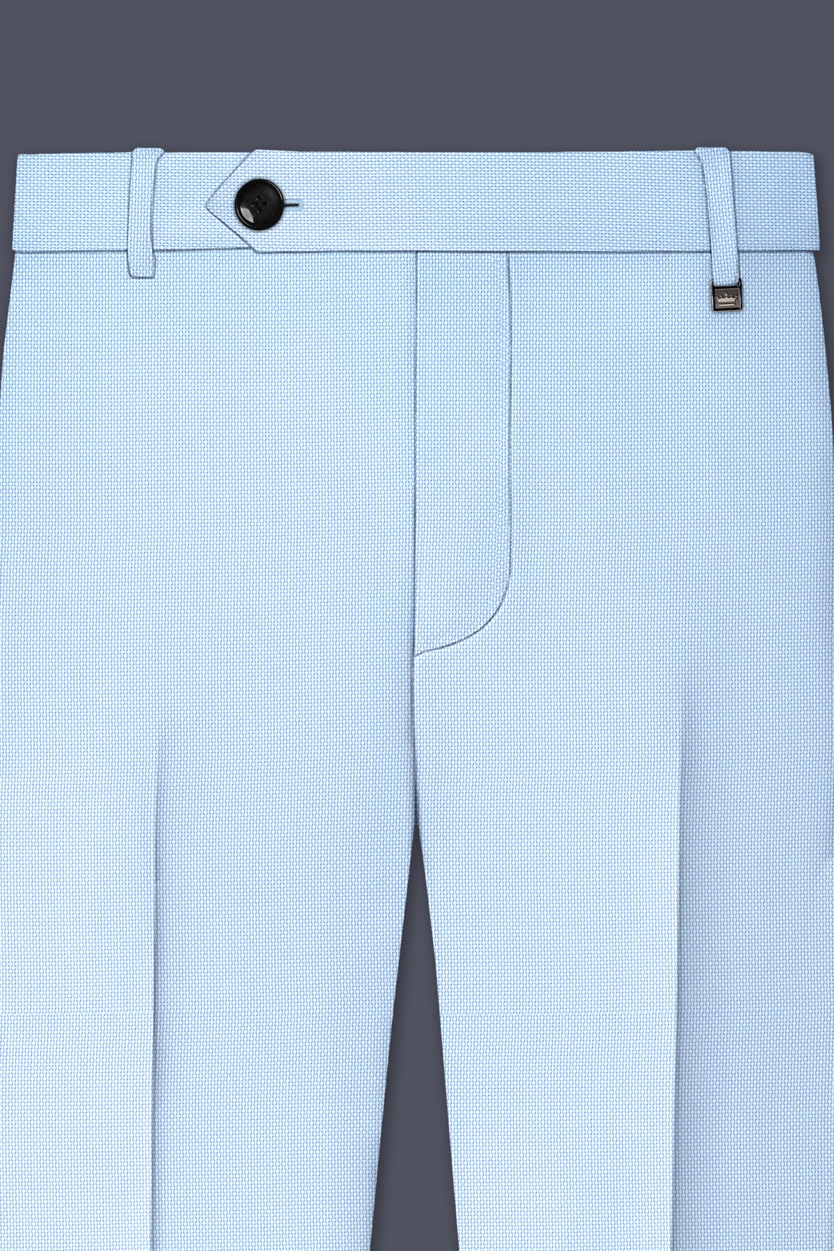 Azure-Hawkes Blue Diamond Textured Wool Rich Slight Stretch Double Breasted Suit