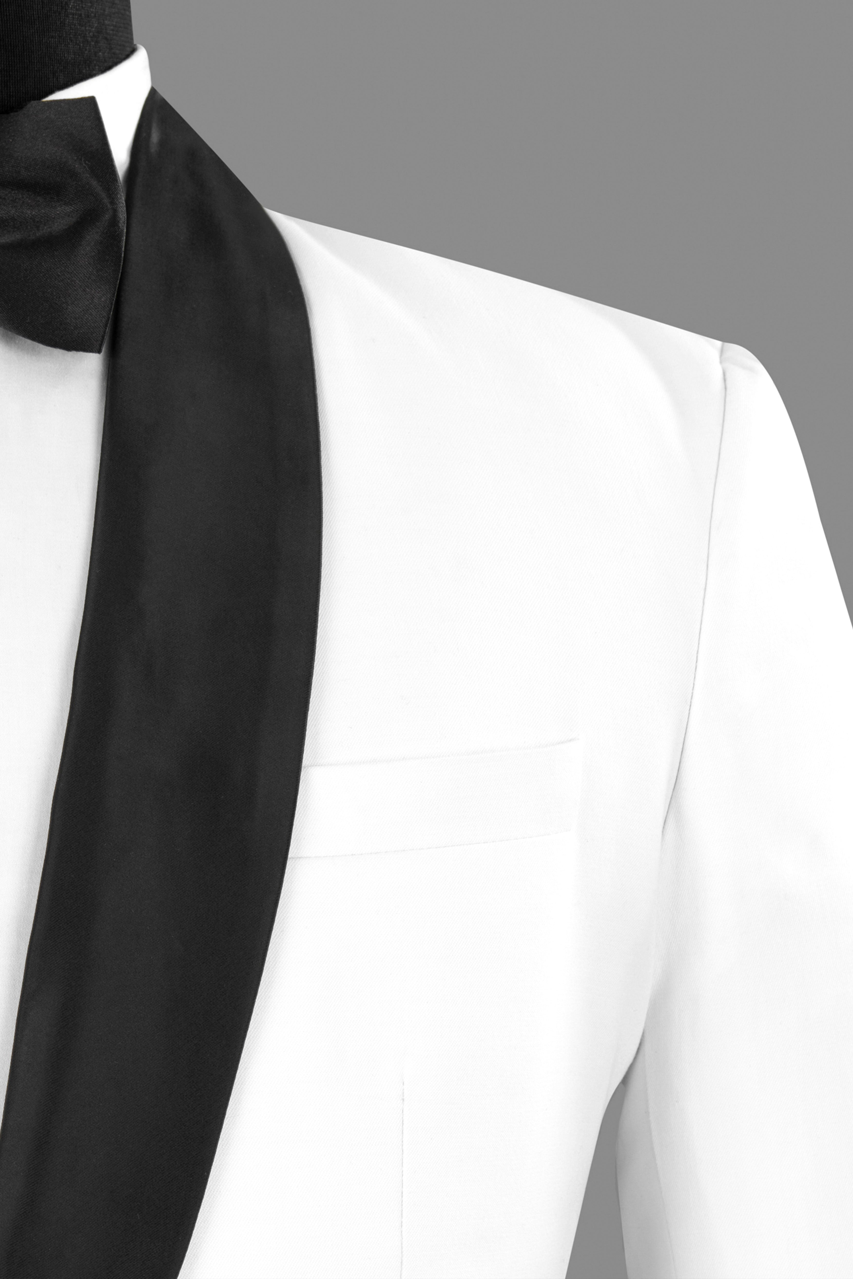 Bright White Subtle Sheen Tuxedo Suit