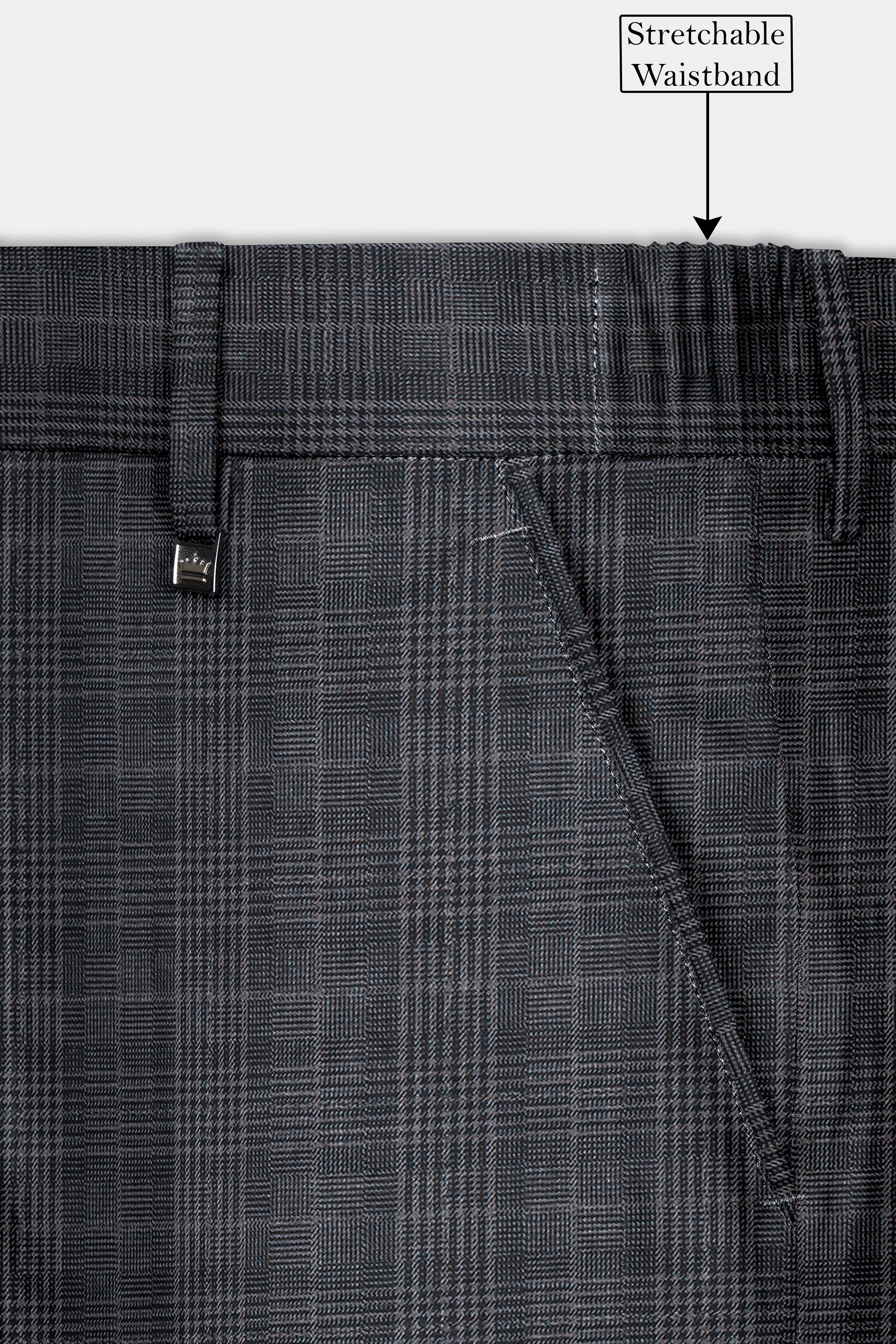 Charcoal Plaid Double Breasted Suit