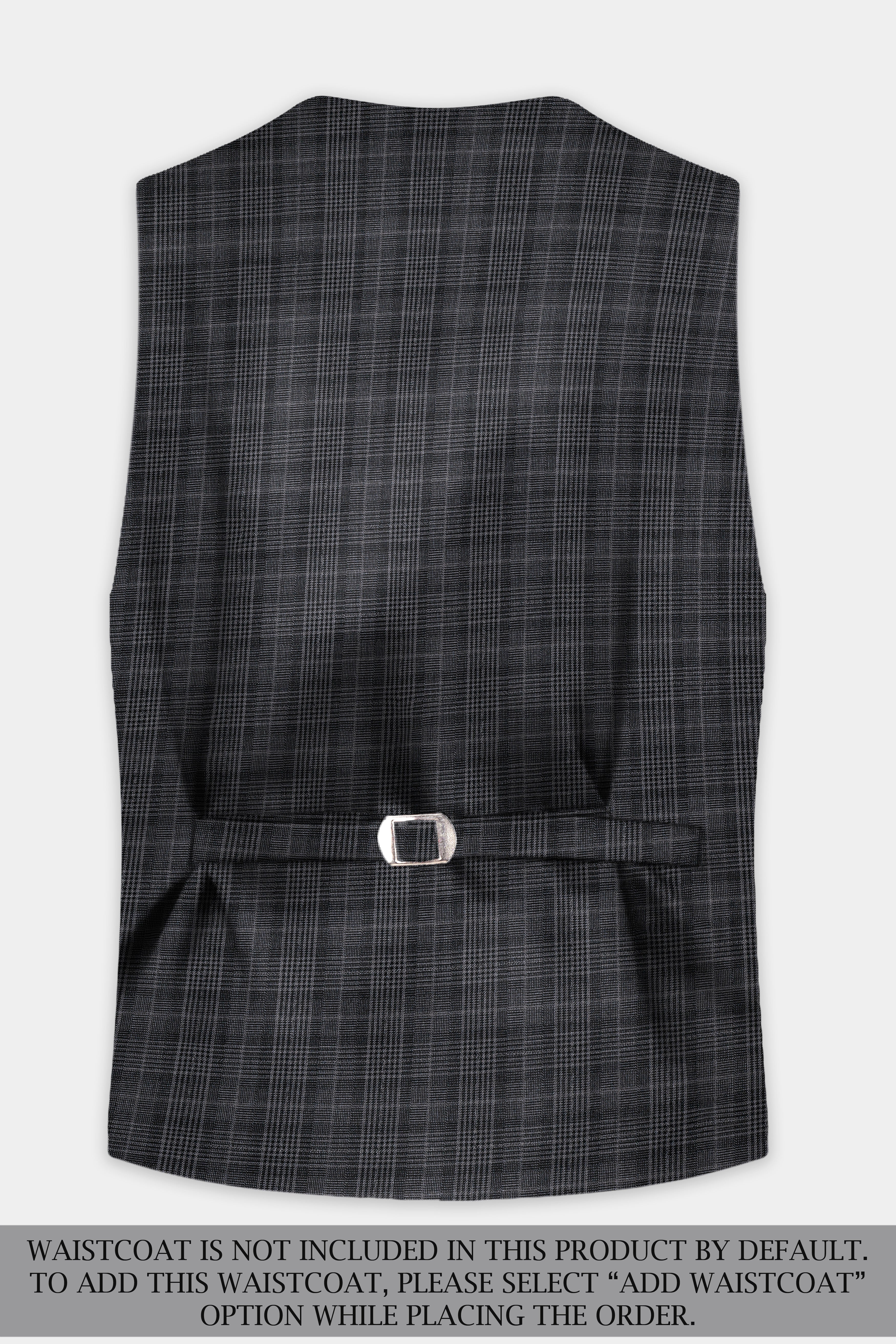 Charcoal Plaid Double Breasted Suit