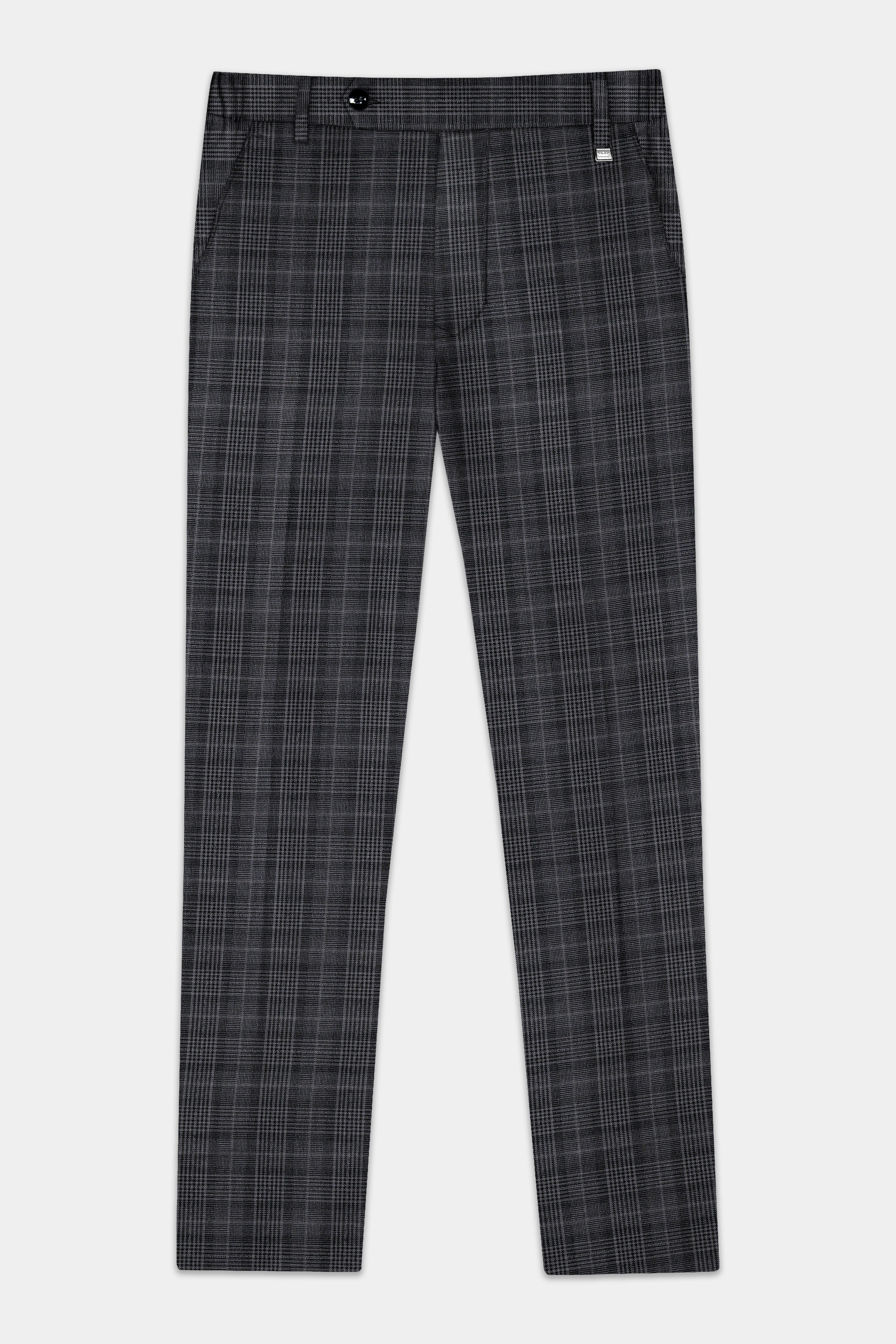 Charcoal Grey Plaid Suit