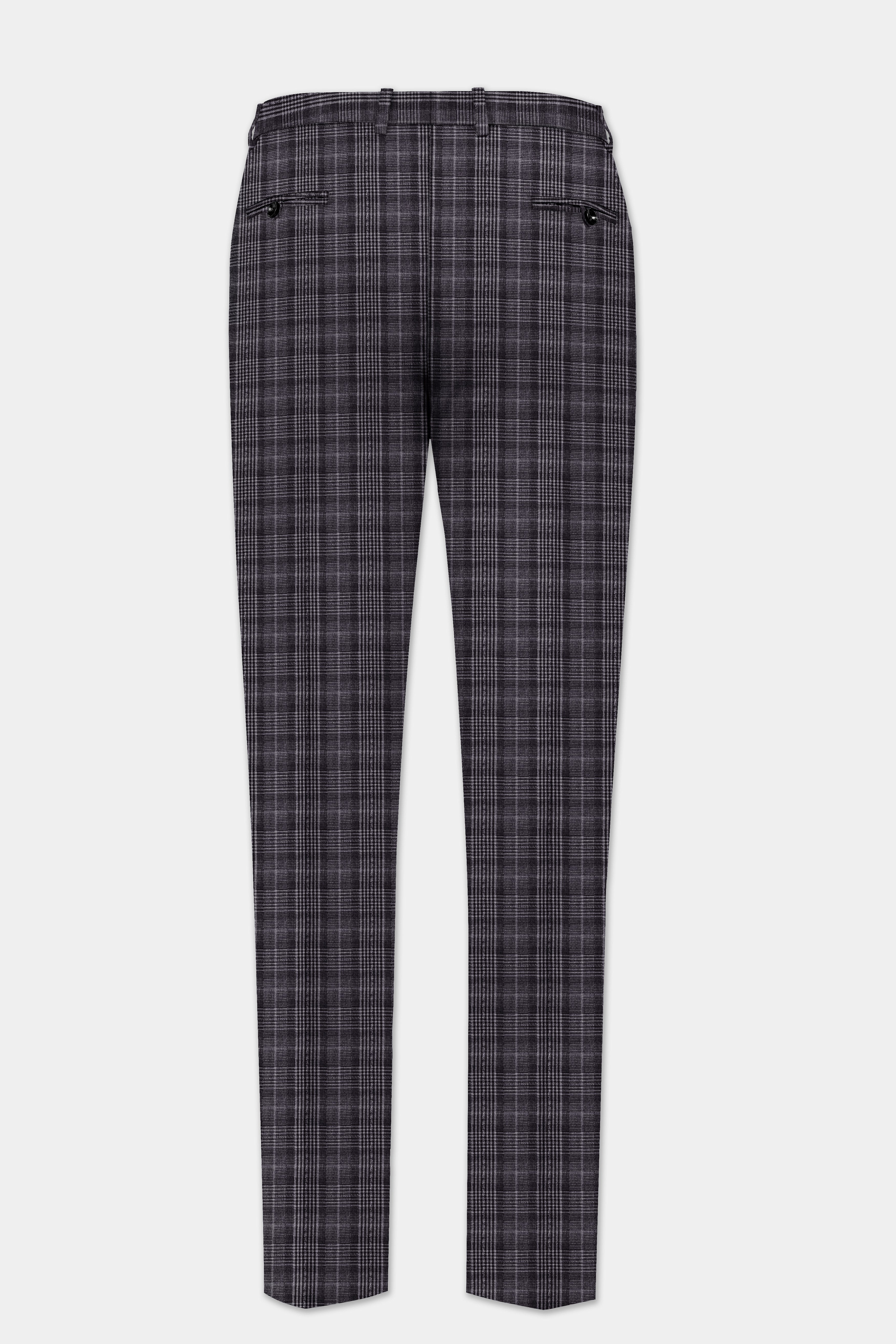 Charcoal Grey Plaid Suit