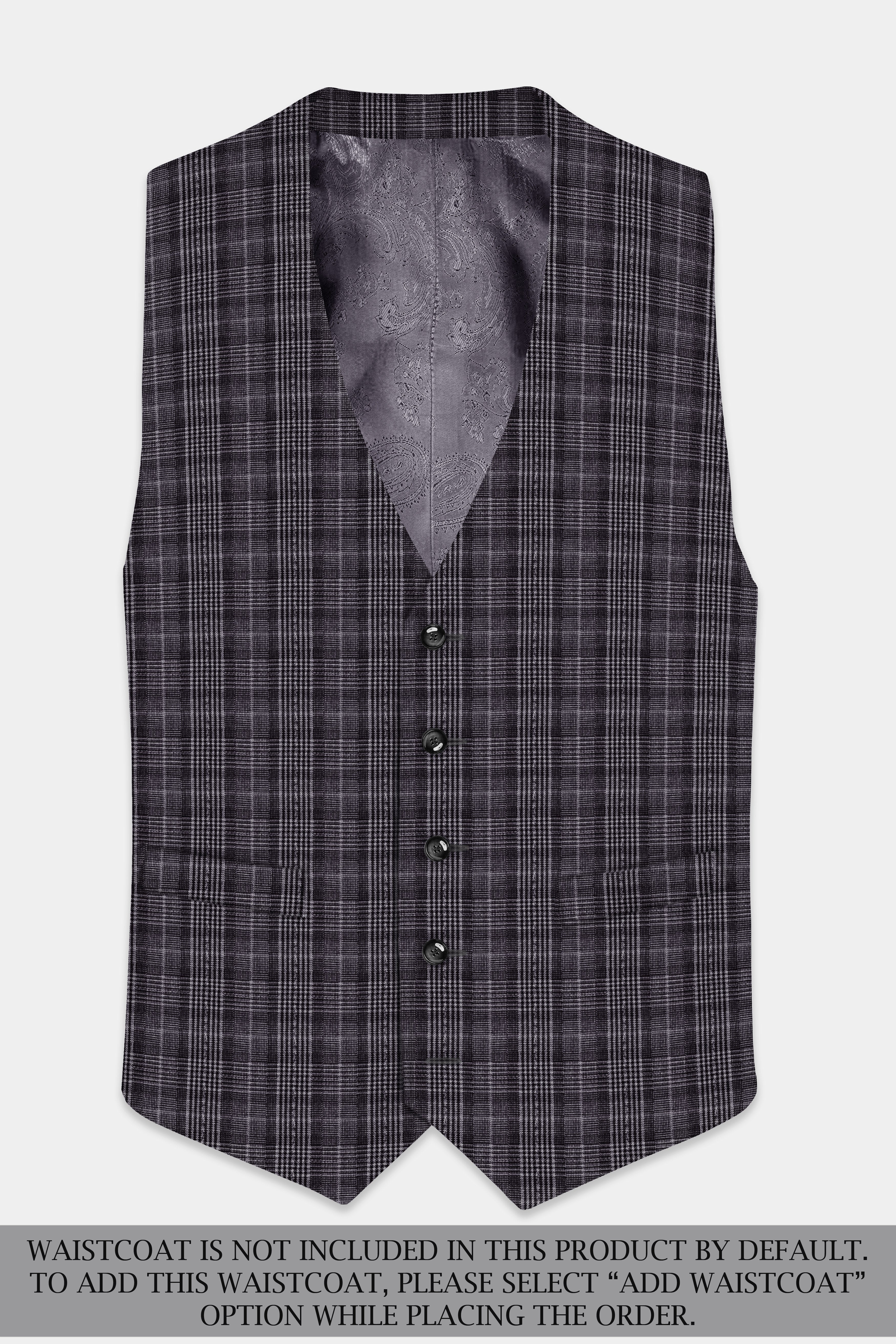 Charcoal Grey Plaid Suit