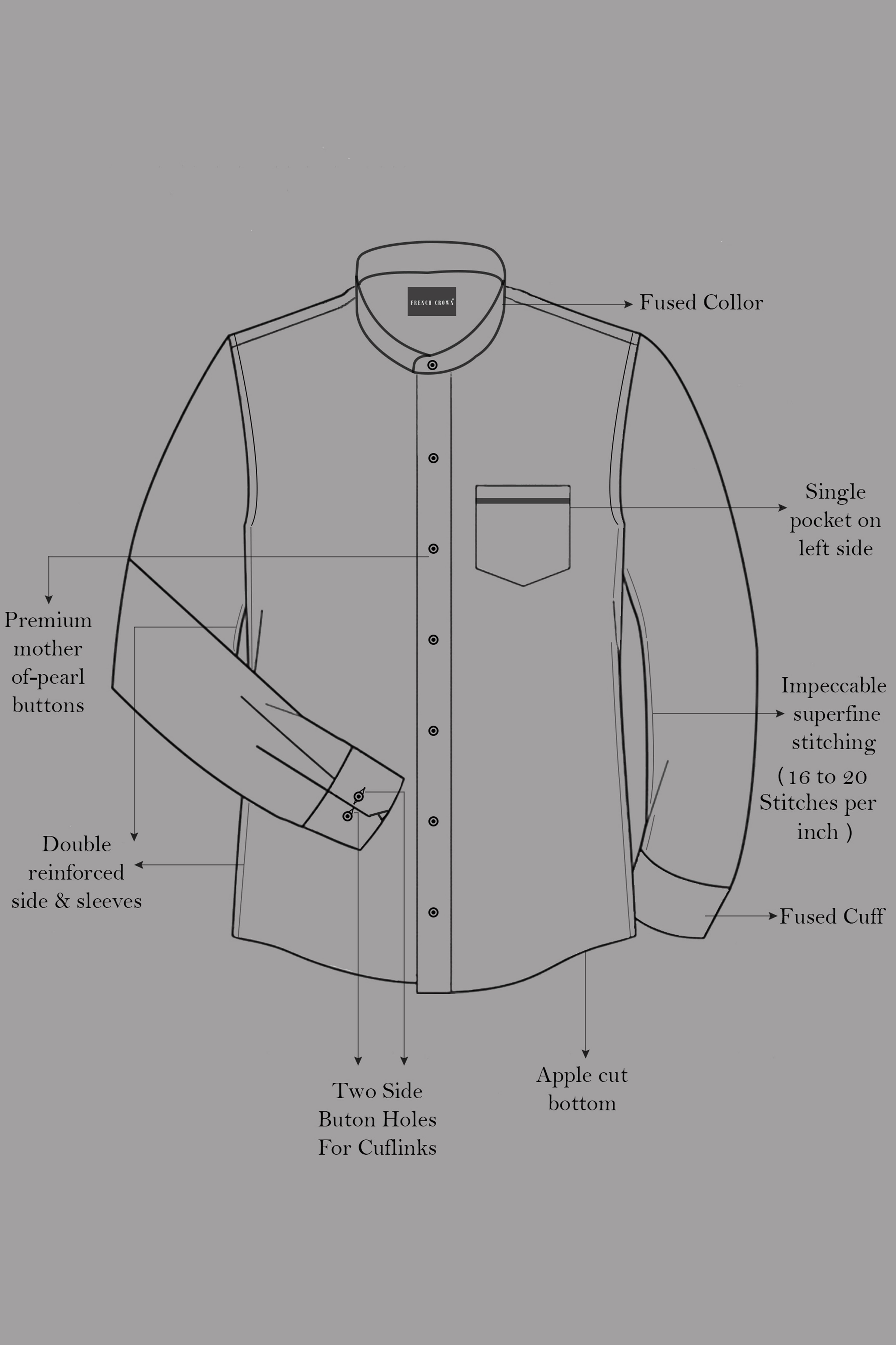 Albescent Beige and Kabul Brown Compass and ships Printed Subtle Sheen Super Soft Premium Cotton Designer Mandarin Shirt