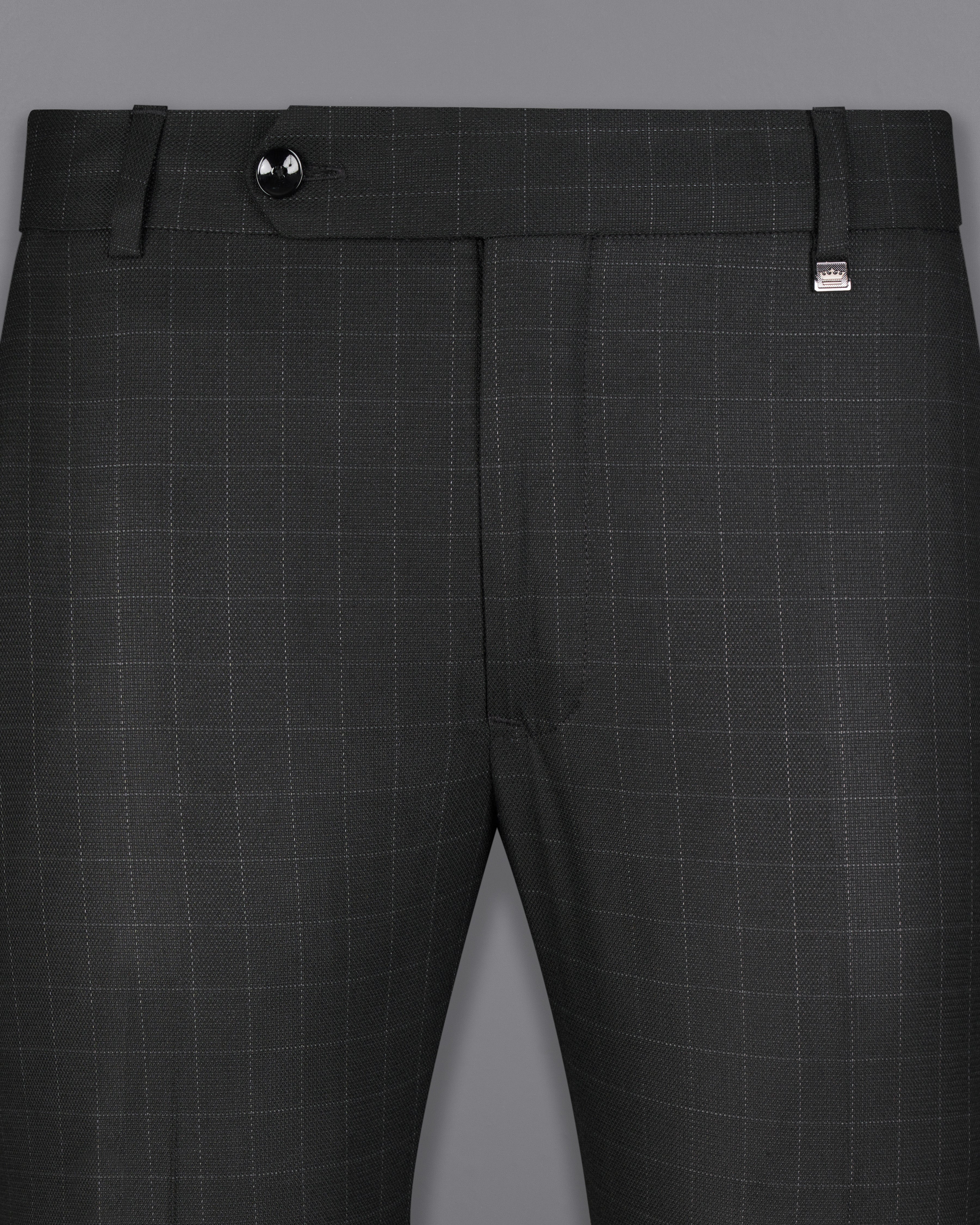 Jade Black with Storm Gray Checkered Trouser T2604-28, T2604-30, T2604-32, T2604-34, T2604-36, T2604-38, T2604-40, T2604-42, T2604-44