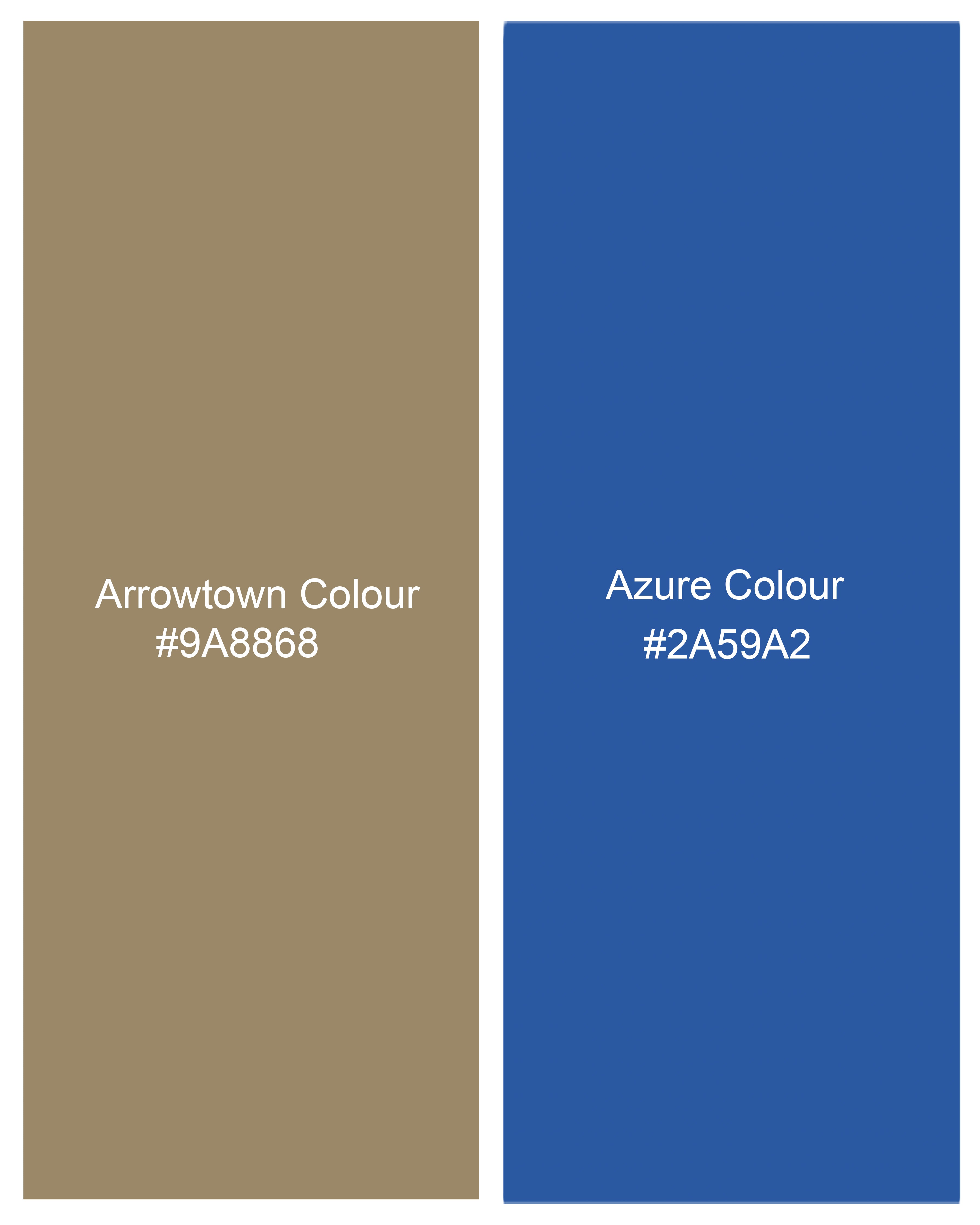 Arrowtown Brown with Azure Blue Plaid Trouser T2611-28, T2611-30, T2611-32, T2611-34, T2611-36, T2611-38, T2611-40, T2611-42, T2611-44