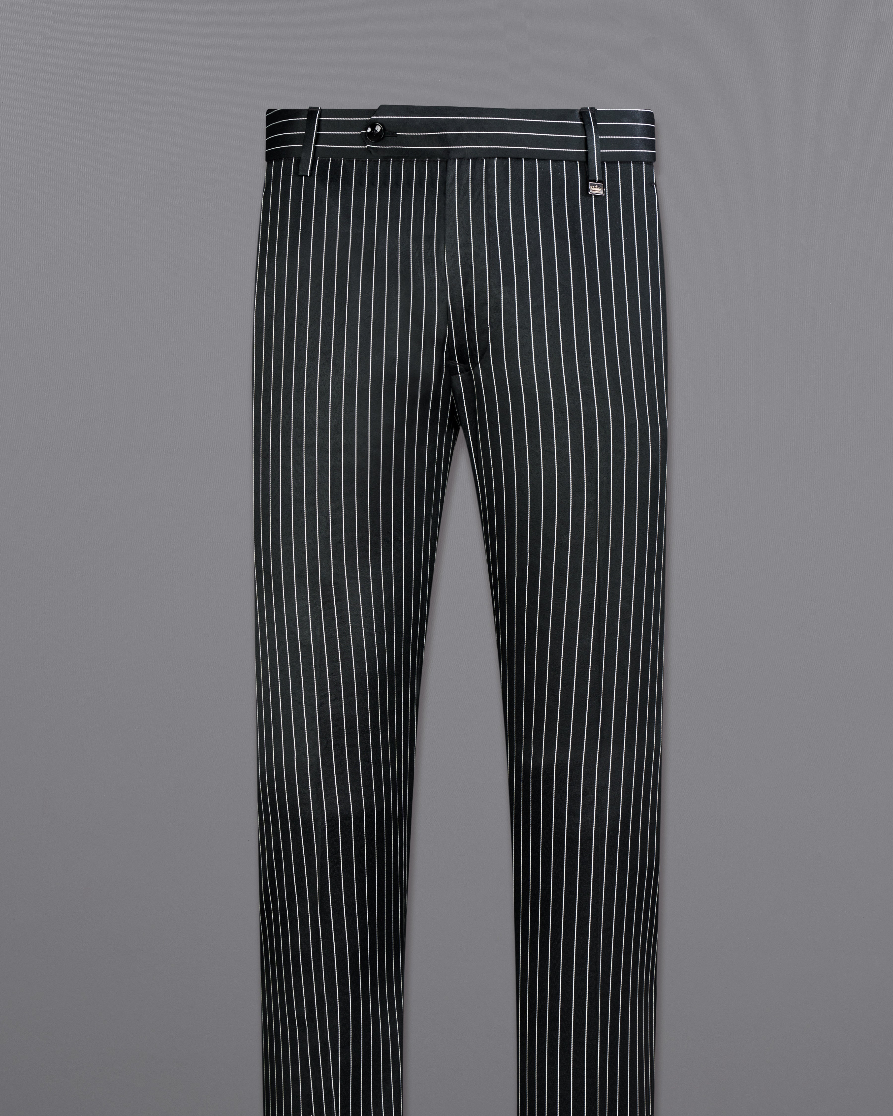 Jade Black and White Striped Trouser T2612-28, T2612-30, T2612-32, T2612-34, T2612-36, T2612-38, T2612-40, T2612-42, T2612-44