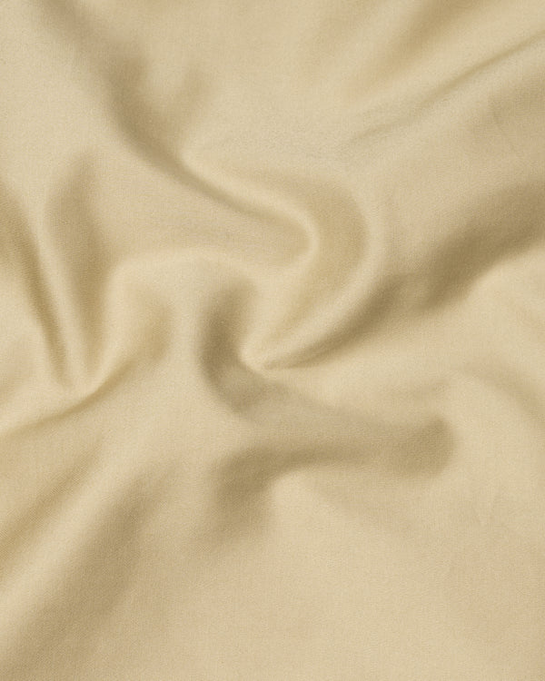 Pavlova Cream Solid Premium Cotton Stretchable traveler Pant