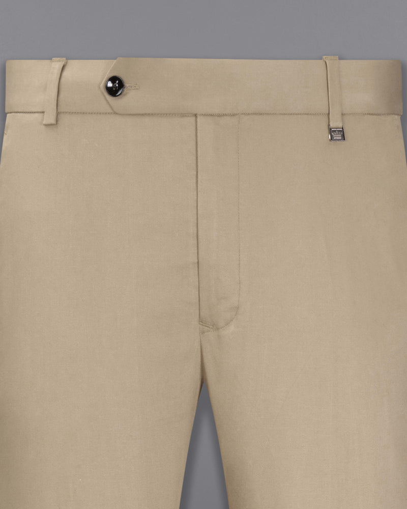 Quicksand Brown Stretchable Premium Cotton traveler Pant