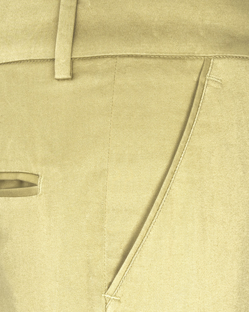 Maize Light Brown Stretchable Premium Cotton traveler Pant