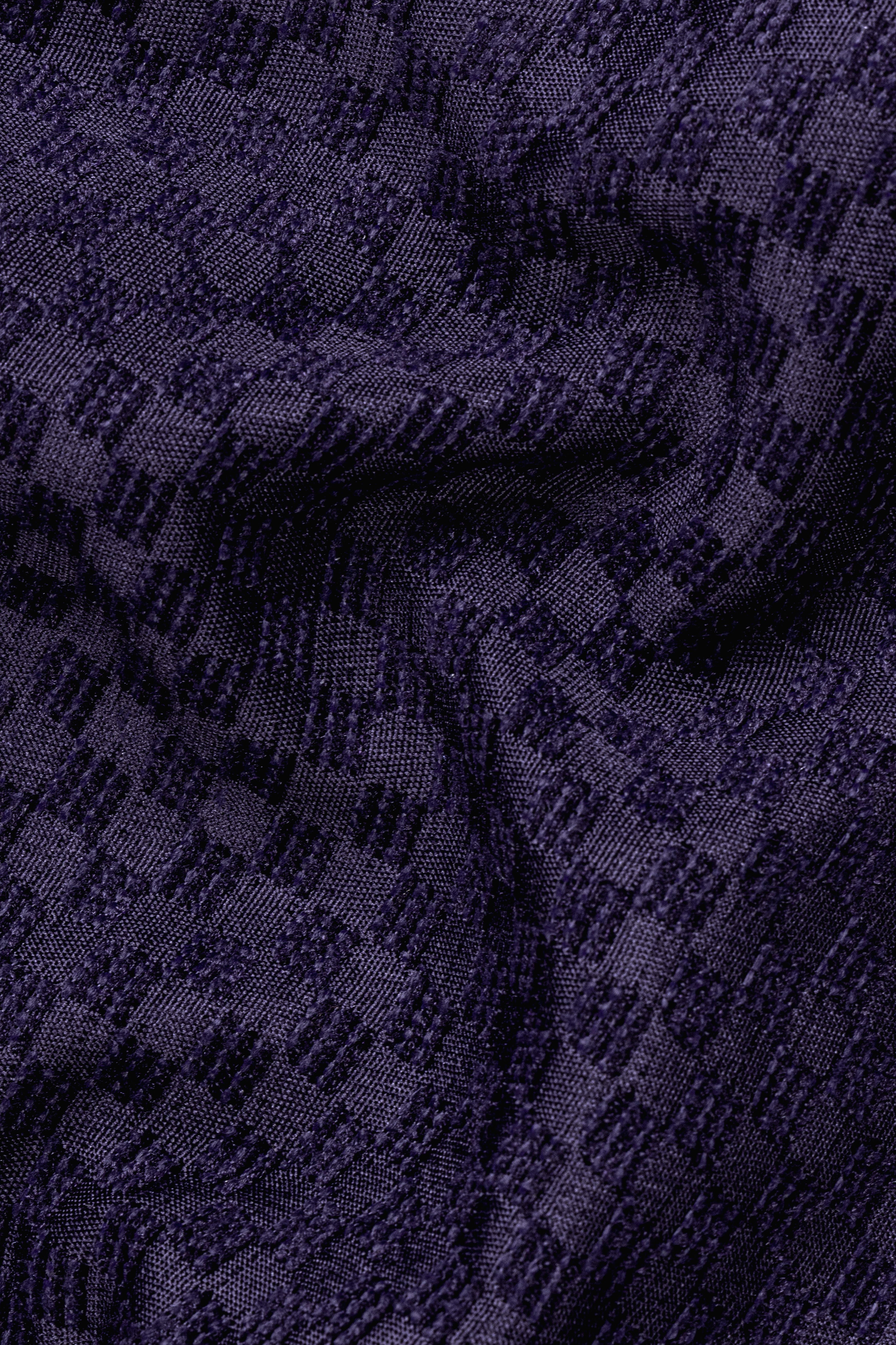 Ebony Purple Jacquard textured Pant