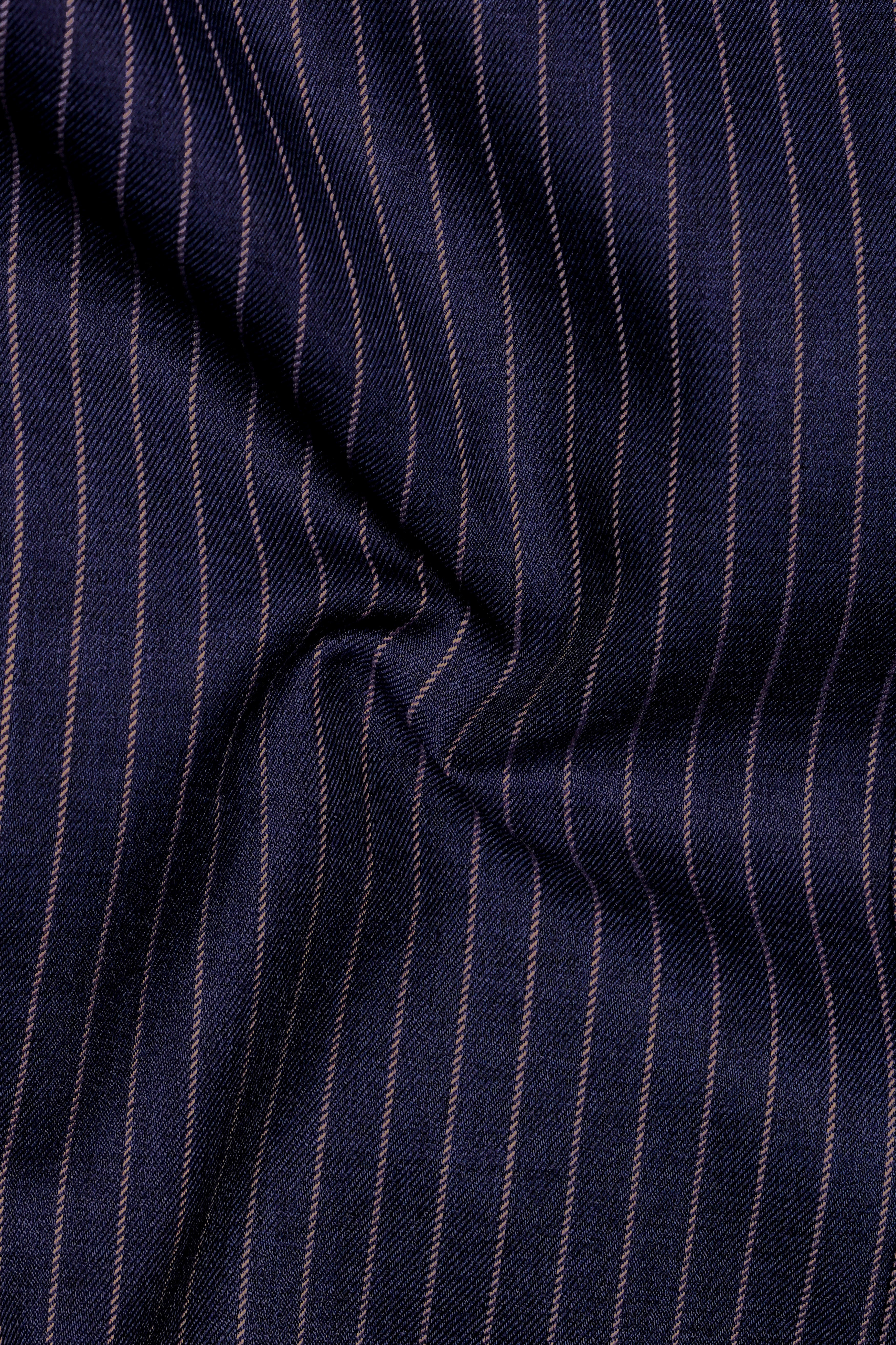 Martinique Blue with Prelude Striped Premium Cotton Pant