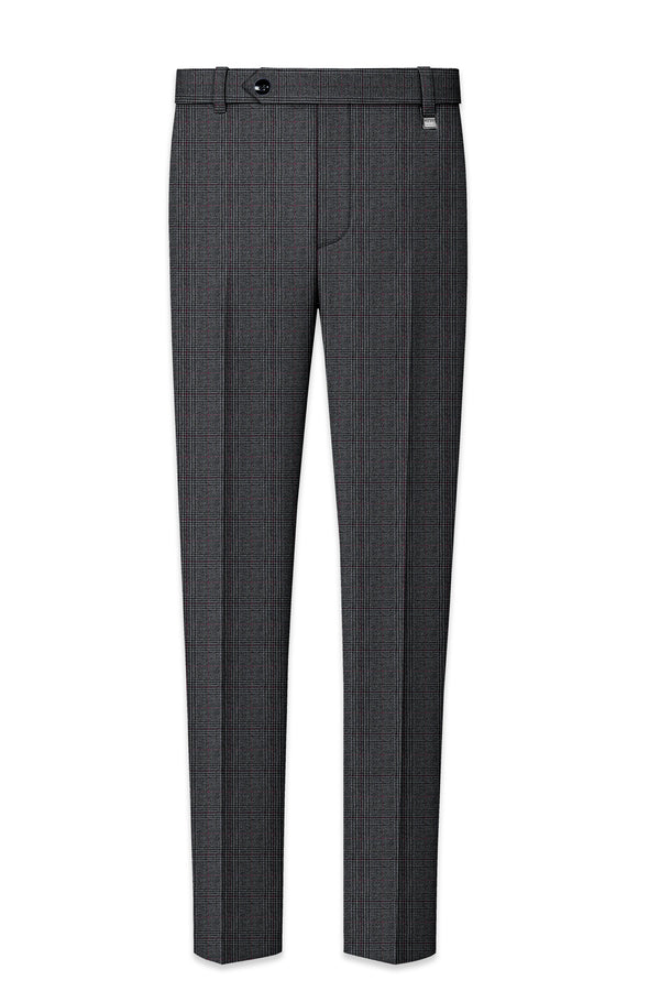 Scorpion Grey Subtle Plaid Wool Rich Pant